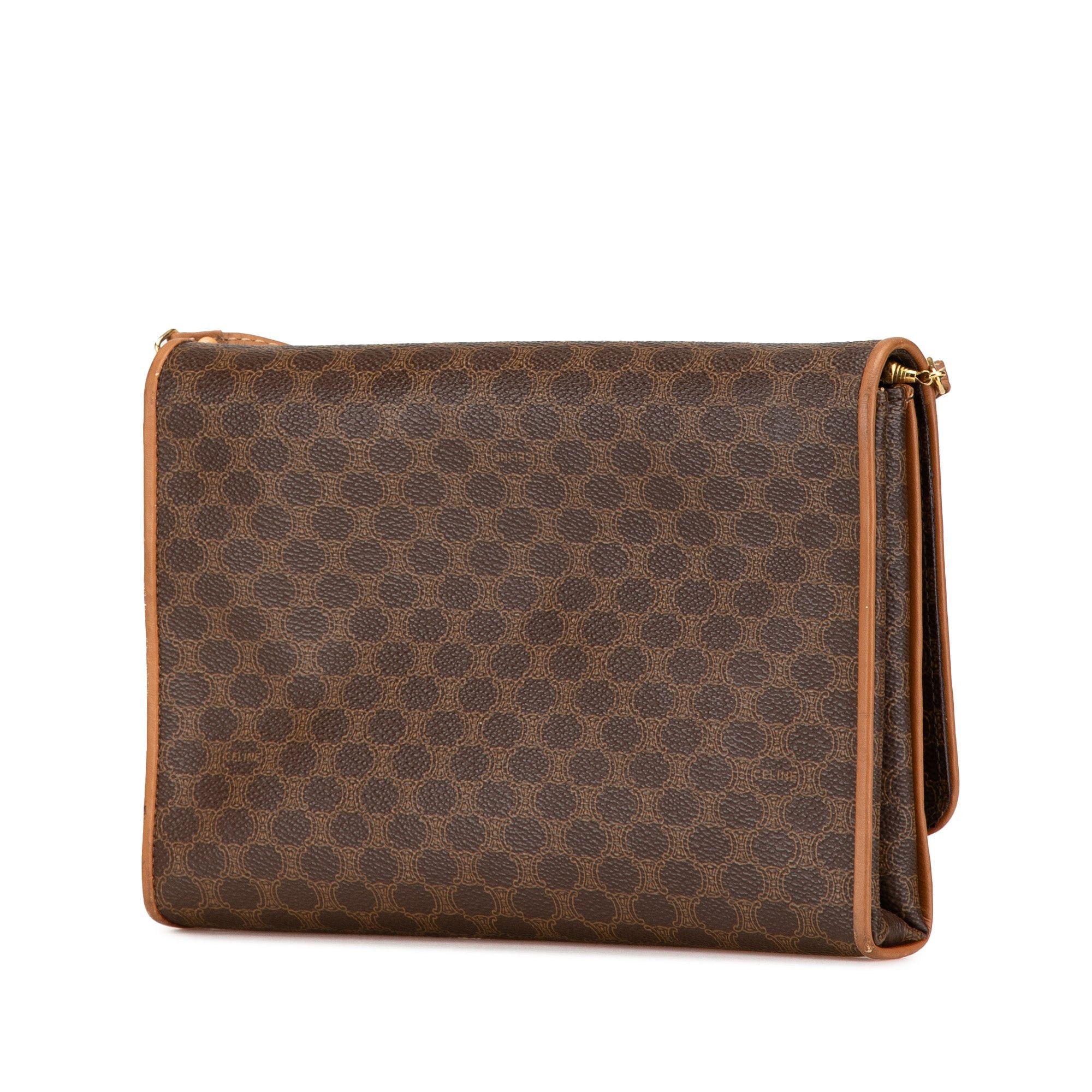 Celine Celine Macadam Coated Canvas Crossbody Brown Size ONE SIZE - 2 Thumbnail