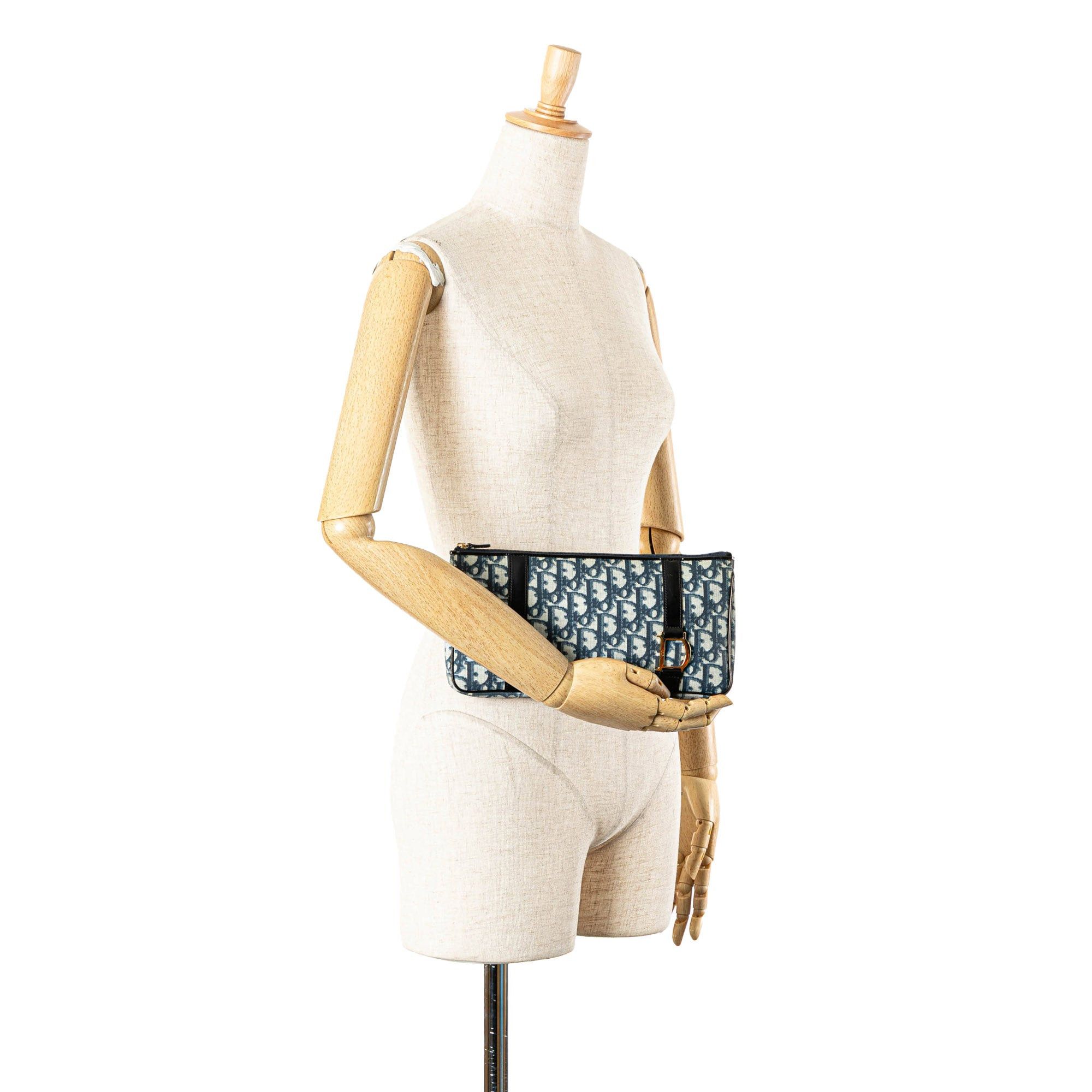 Dior Dior Oblique Canvas Clutch Blue Size ONE SIZE - 11 Thumbnail