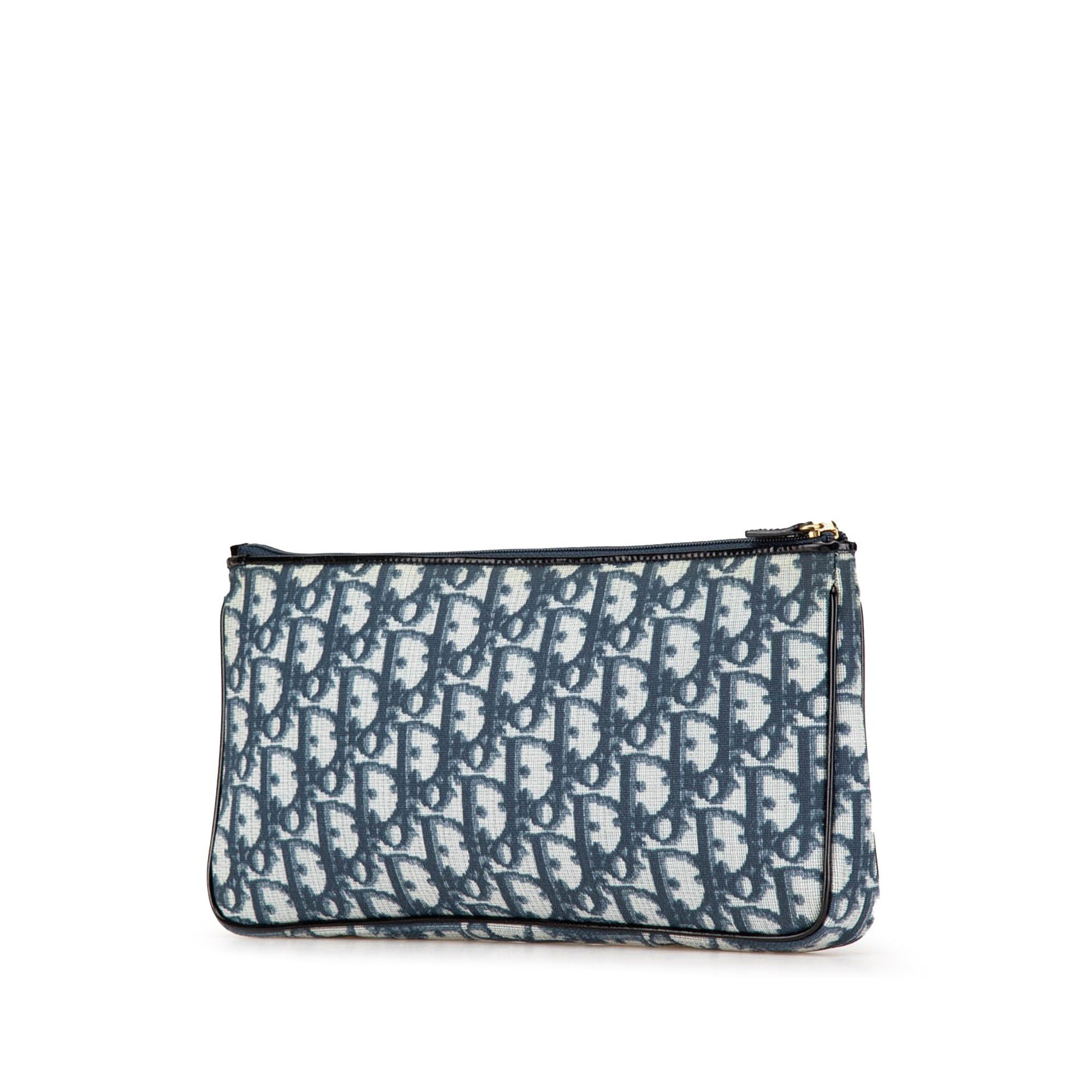 Dior Dior Oblique Canvas Clutch Blue Size ONE SIZE - 2 Thumbnail