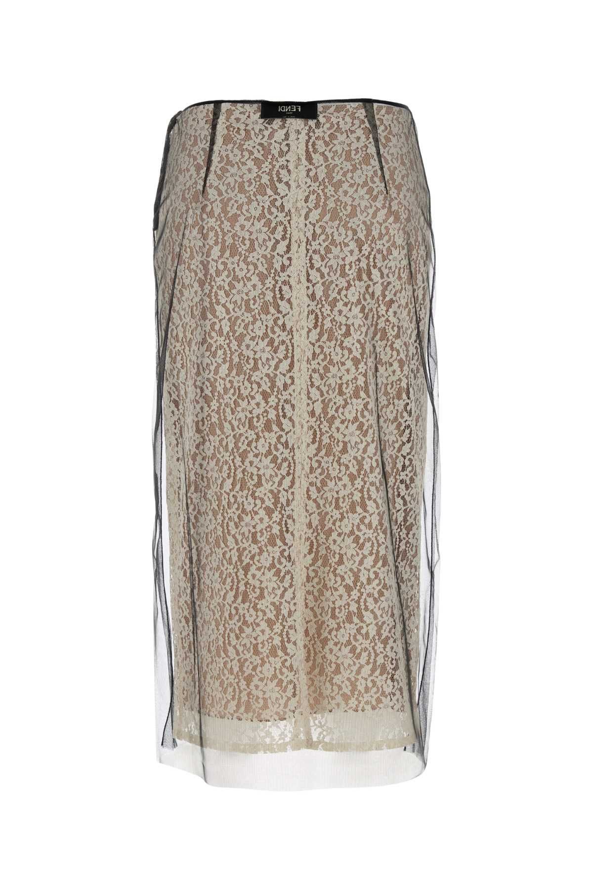 Fendi Black Lace Skirt Size 28" / US 6 / IT 42 - 2 Thumbnail