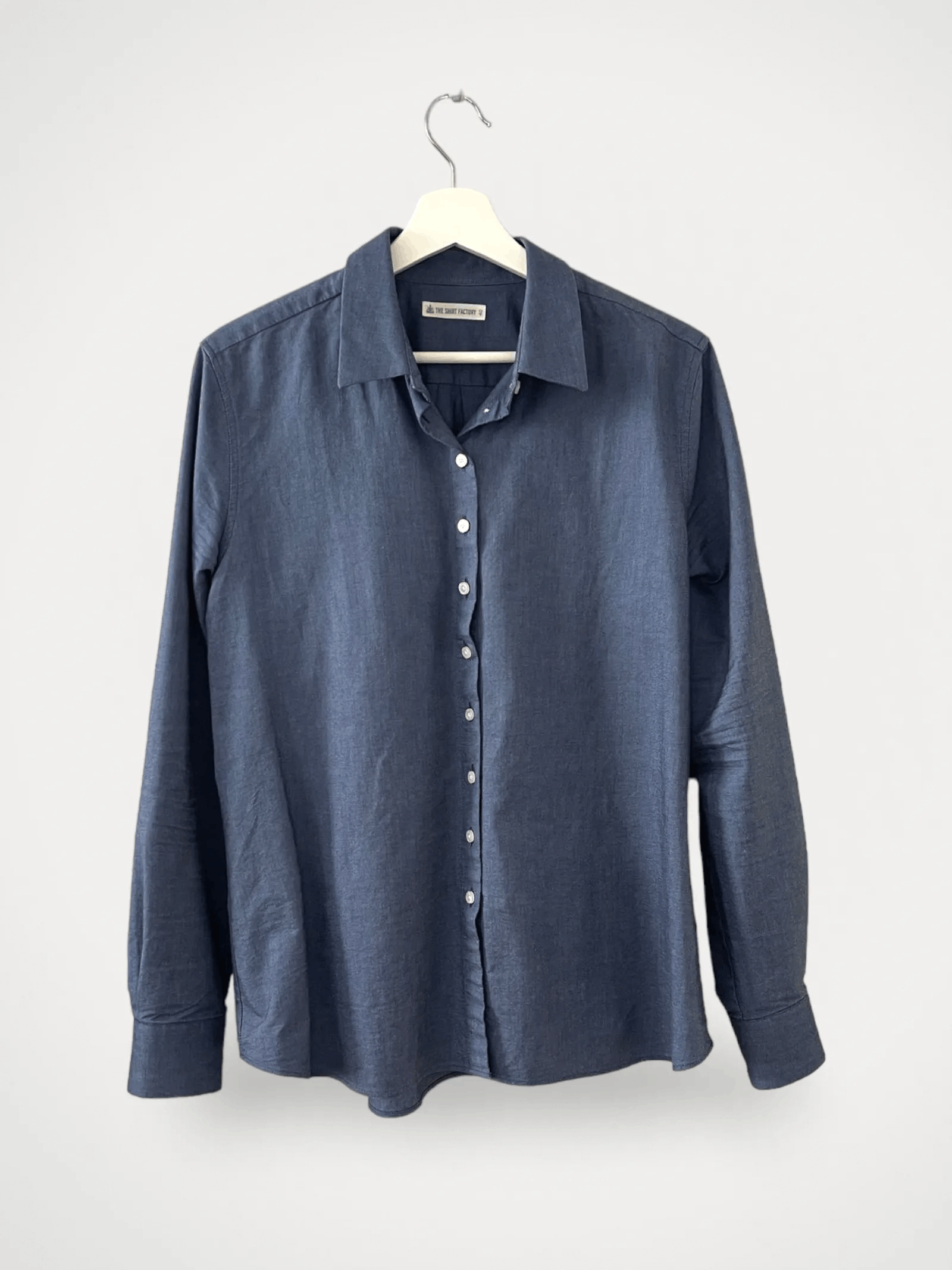 Other THE SHIRT FACTORY Tilde Boston Oxford Denimblå Skjorta Shirt Size M / US 6-8 / IT 42-44 - 2 Thumbnail