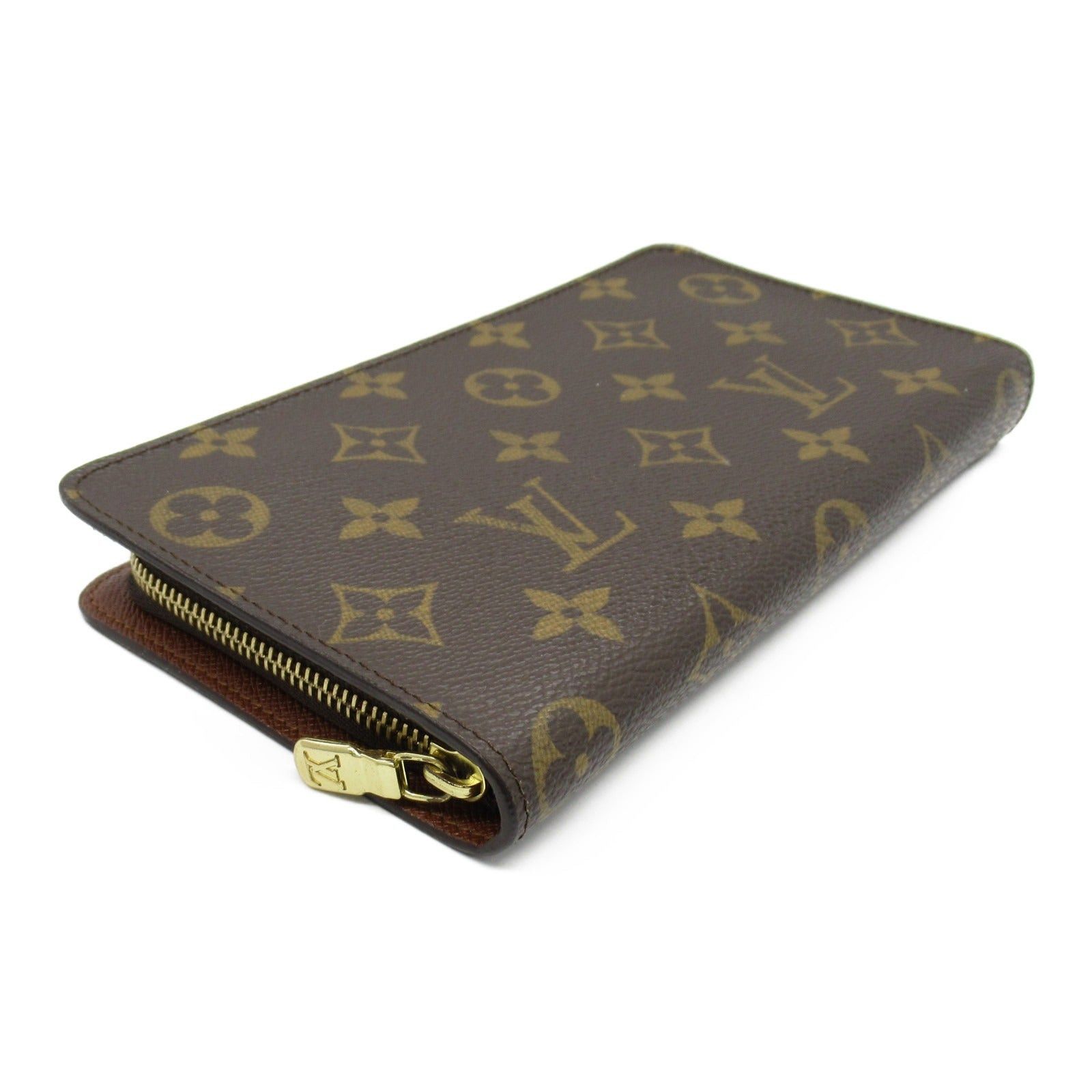 Louis Vuitton Louis Vuitton Portmonesip Round Long Wallet Zipper Coated Canvas Monogram Brown Size ONE SIZE - 3 Thumbnail