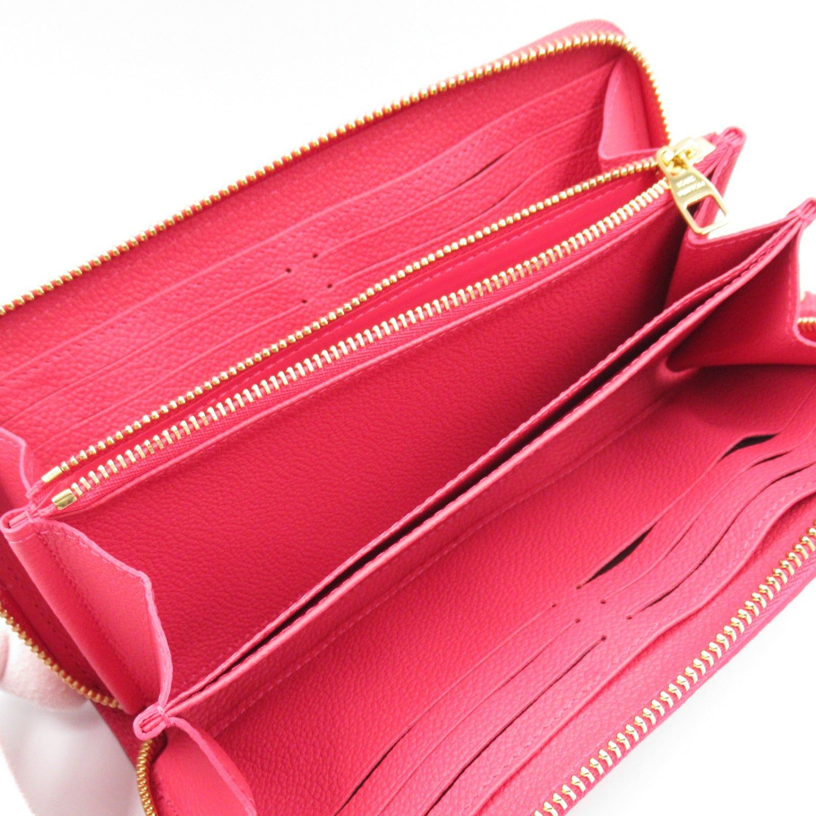 Louis Vuitton Louis Vuitton Zippy Wallet Round Long Zipper Leather Monogram Empreinte Red Daria Size ONE SIZE - 5 Thumbnail