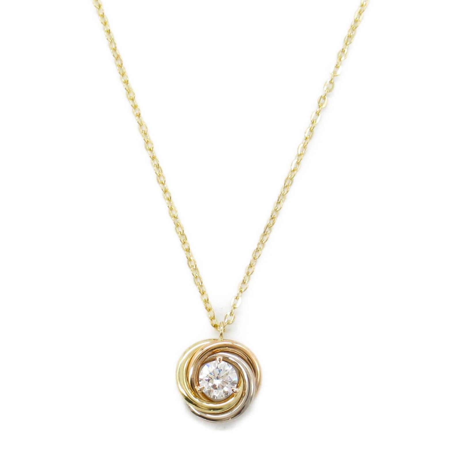 Cartier Cartier Trinity Necklace Diamond K18 (Yellow Gold) K18Wg (White (Pink Gold)/Diamond Clear Size ONE SIZE - 2 Thumbnail
