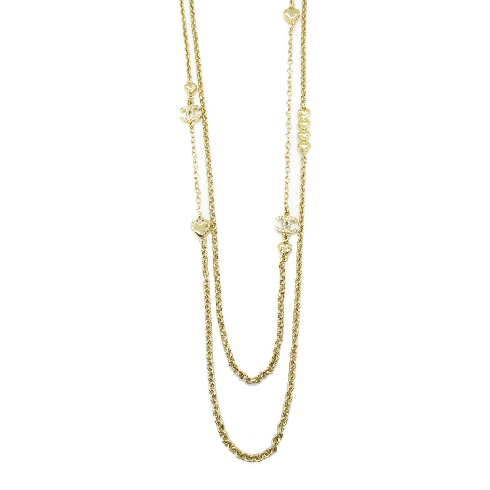 Chanel Chanel Coco Mark Long Necklace Gp (Gold Plated) Stone Gold Size ONE SIZE - 2 Thumbnail