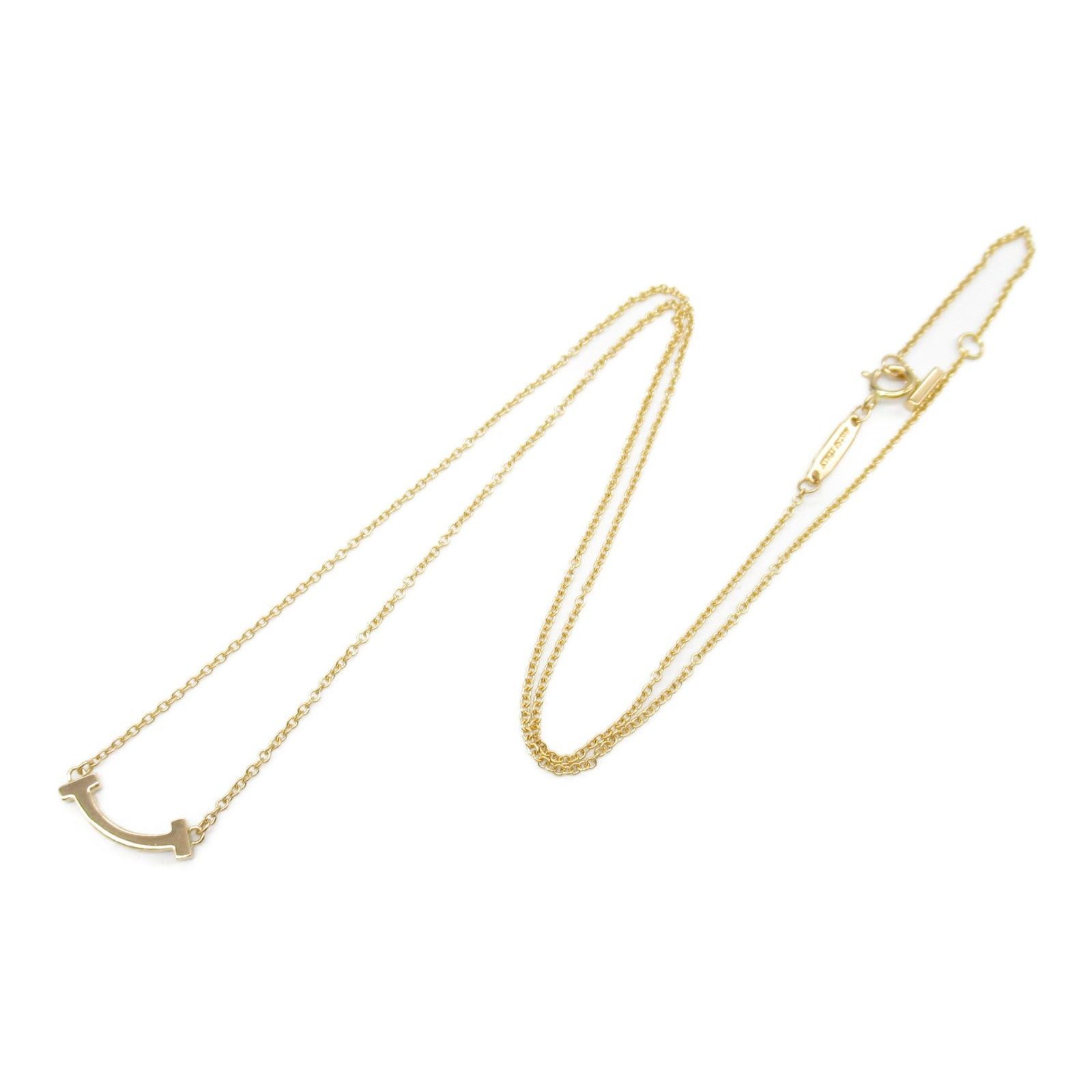Tiffany & Co. Tiffany Co T Smile Mini Necklace K18Pg (Pink Gold) Gold Size ONE SIZE - 3 Thumbnail
