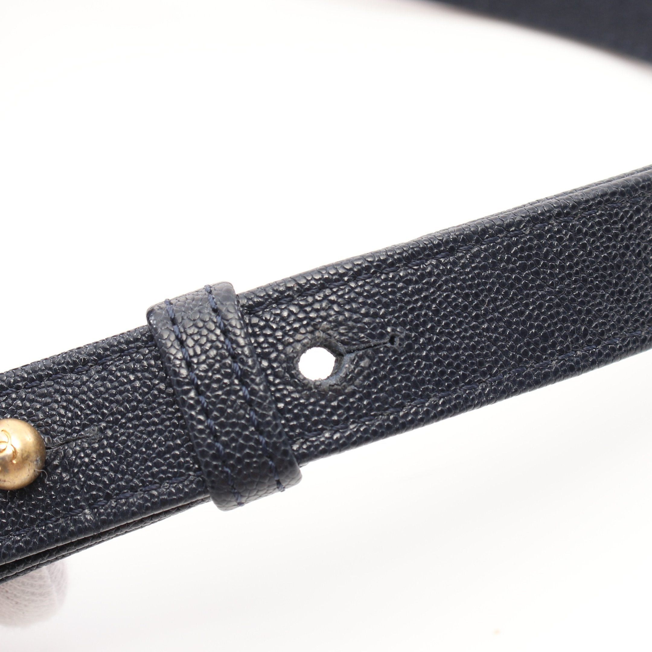 Chanel Chanel Boy Chanel Small Chain Shoulder Bag Caviar Skin Dark Navy Gold Hardware Size ONE SIZE - 11 Thumbnail