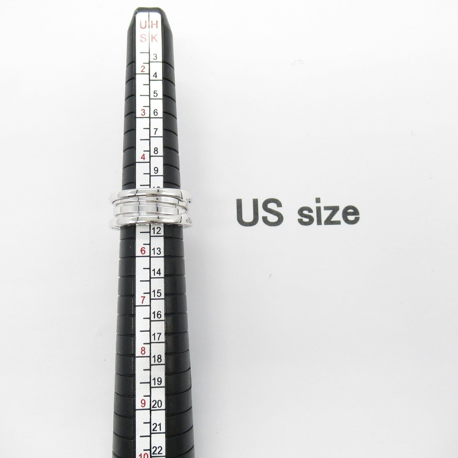 Bvlgari Bvlgari B Zero One Ring 3Belt K18Wg (White Gold) Silver Size ONE SIZE - 6 Thumbnail