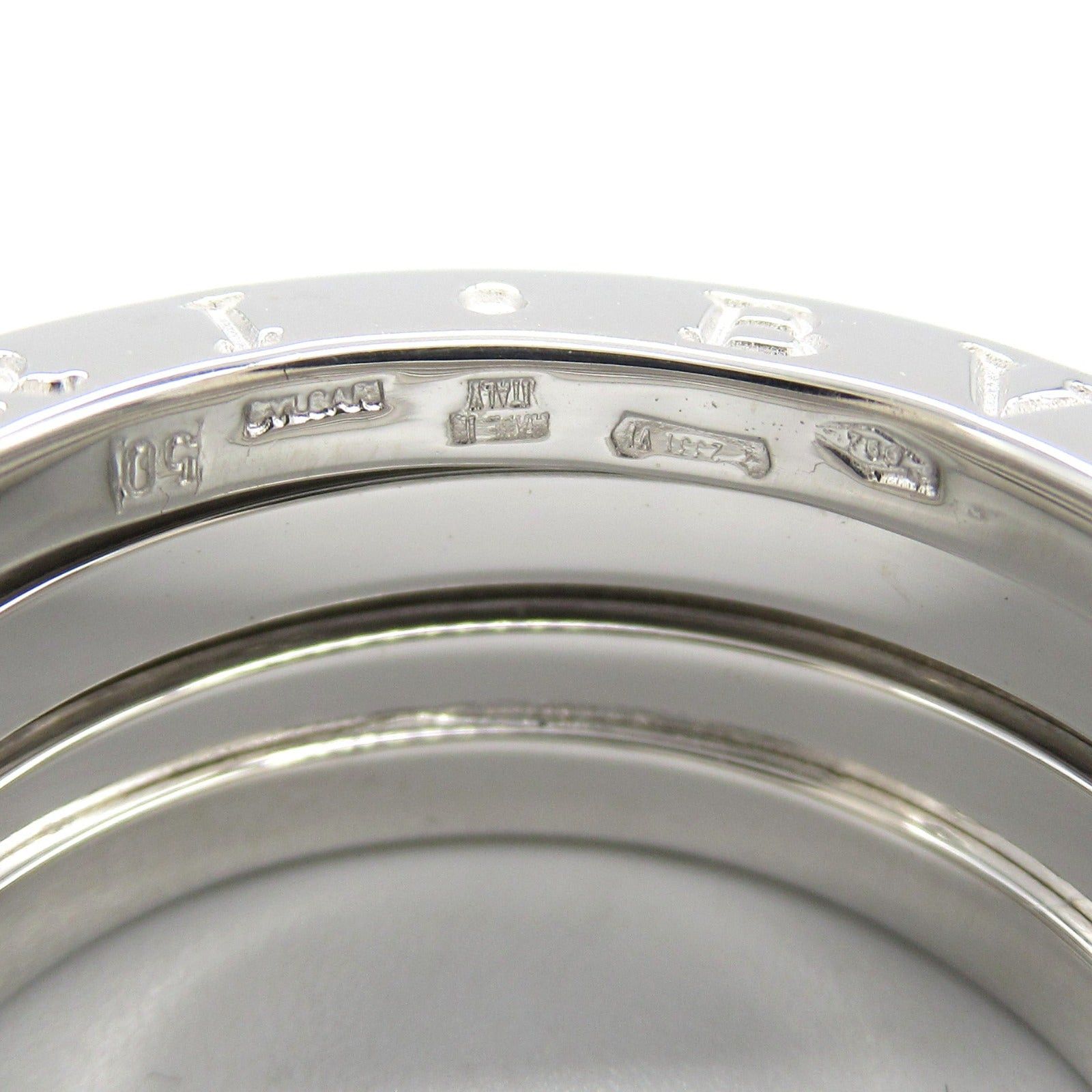 Bvlgari Bvlgari B Zero One Ring 3Belt K18Wg (White Gold) Silver Size ONE SIZE - 4 Thumbnail