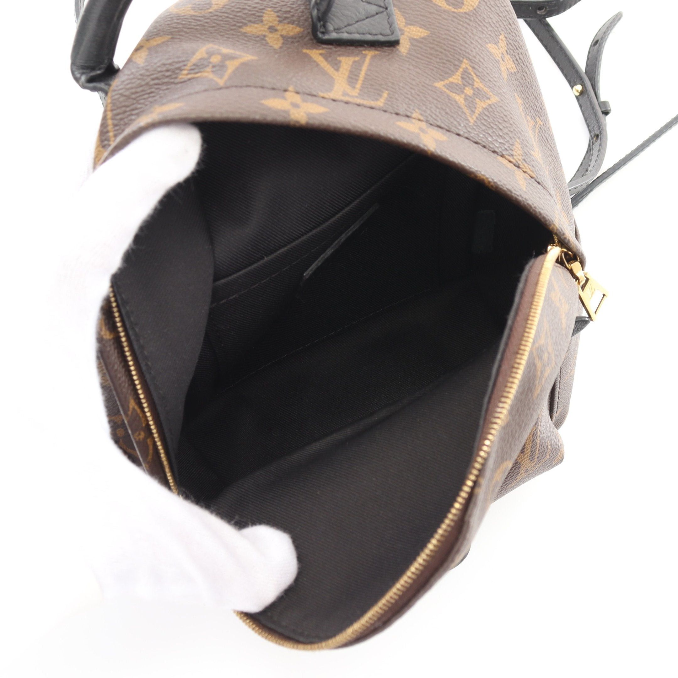 Louis Vuitton Louis Vuitton Palm Springs Mini Monogram Backpack Rucksack Leather Brown Black Size ONE SIZE - 3 Thumbnail