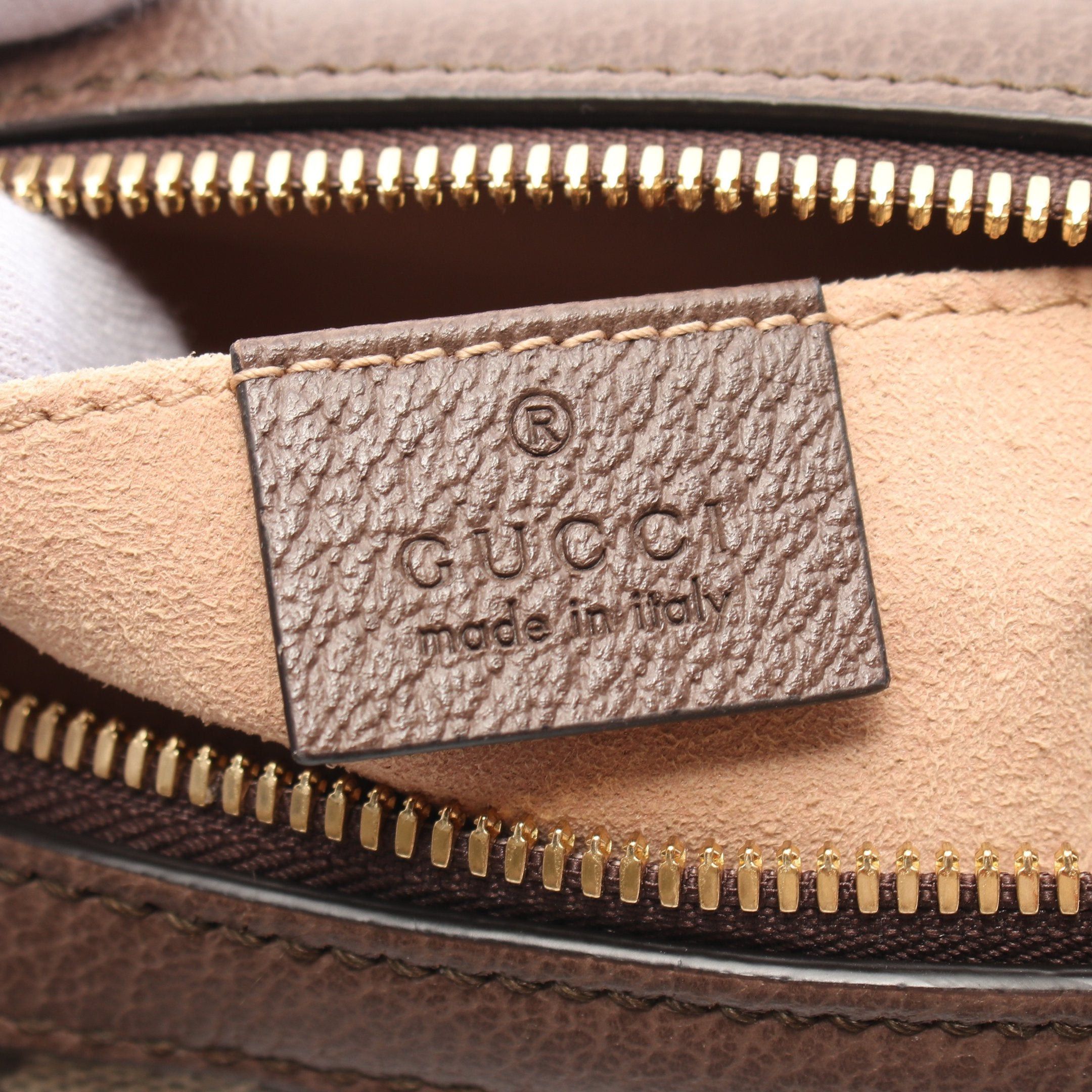 Gucci Gucci Ophidia Handbag Leather Gray Beige Brown Size ONE SIZE - 4 Thumbnail