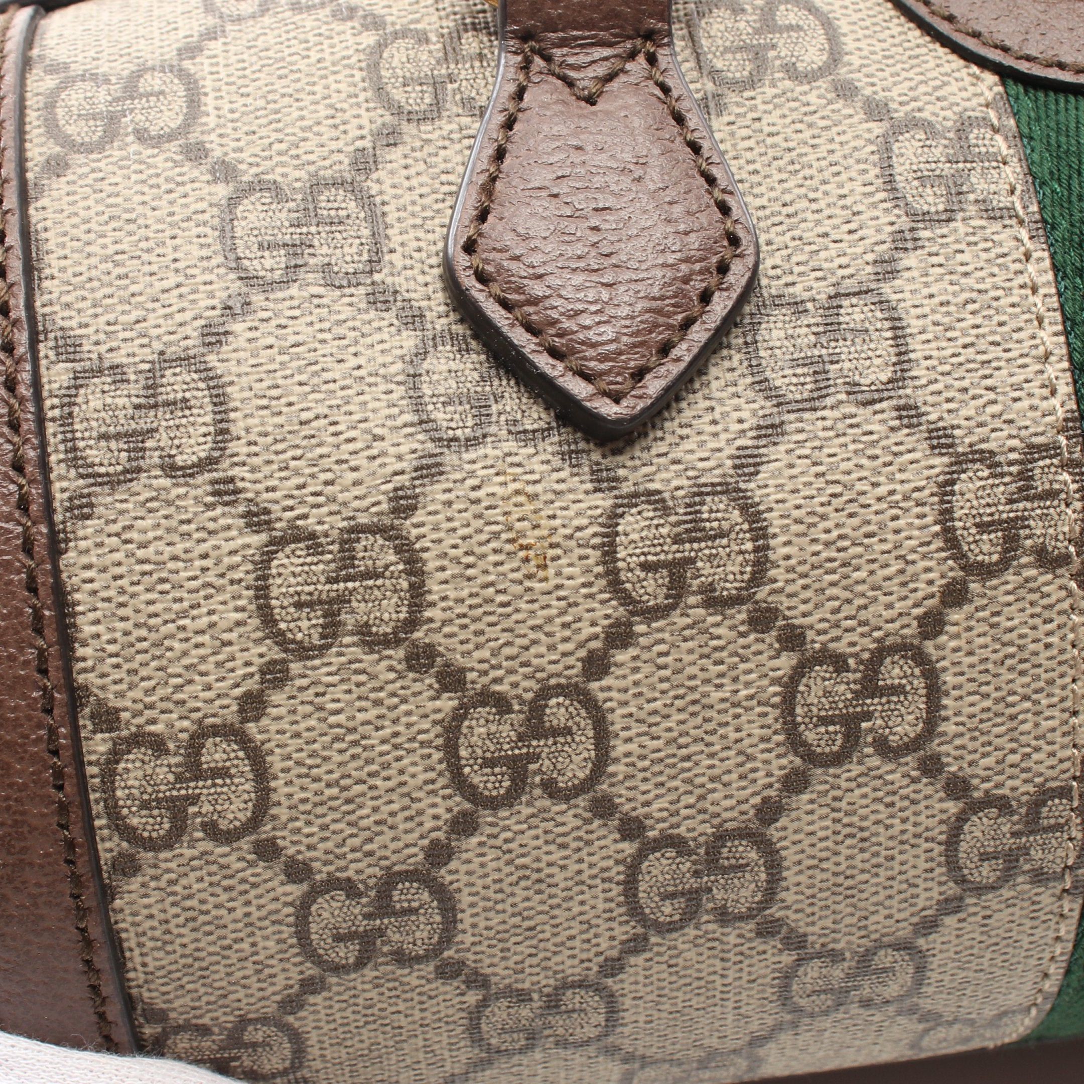 Gucci Gucci Ophidia Handbag Leather Gray Beige Brown Size ONE SIZE - 7 Thumbnail