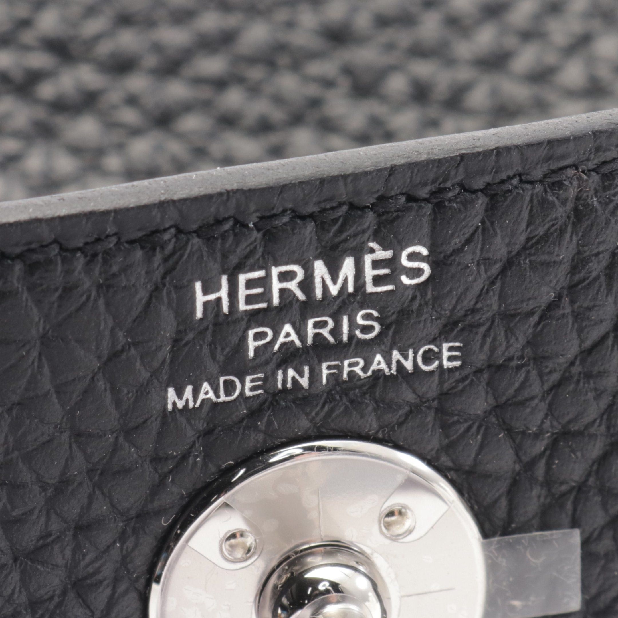 Hermes Hermes Lindy Mini Shoulder Bag Clemence Leather Black Silver Hardware Double Engraved Size ONE SIZE - 4 Thumbnail