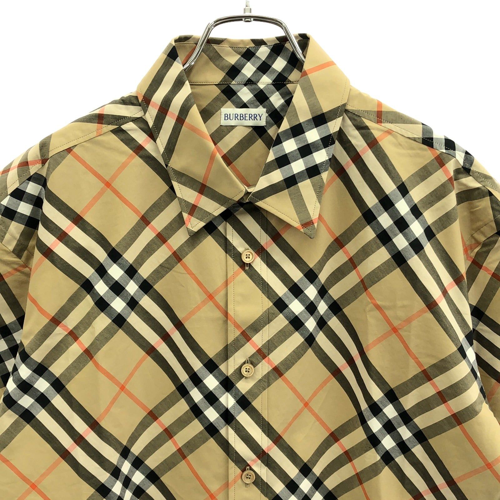 Burberry Burberry Check Short Sleeve Shirt Cotton Beige Size ONE SIZE - 3 Thumbnail