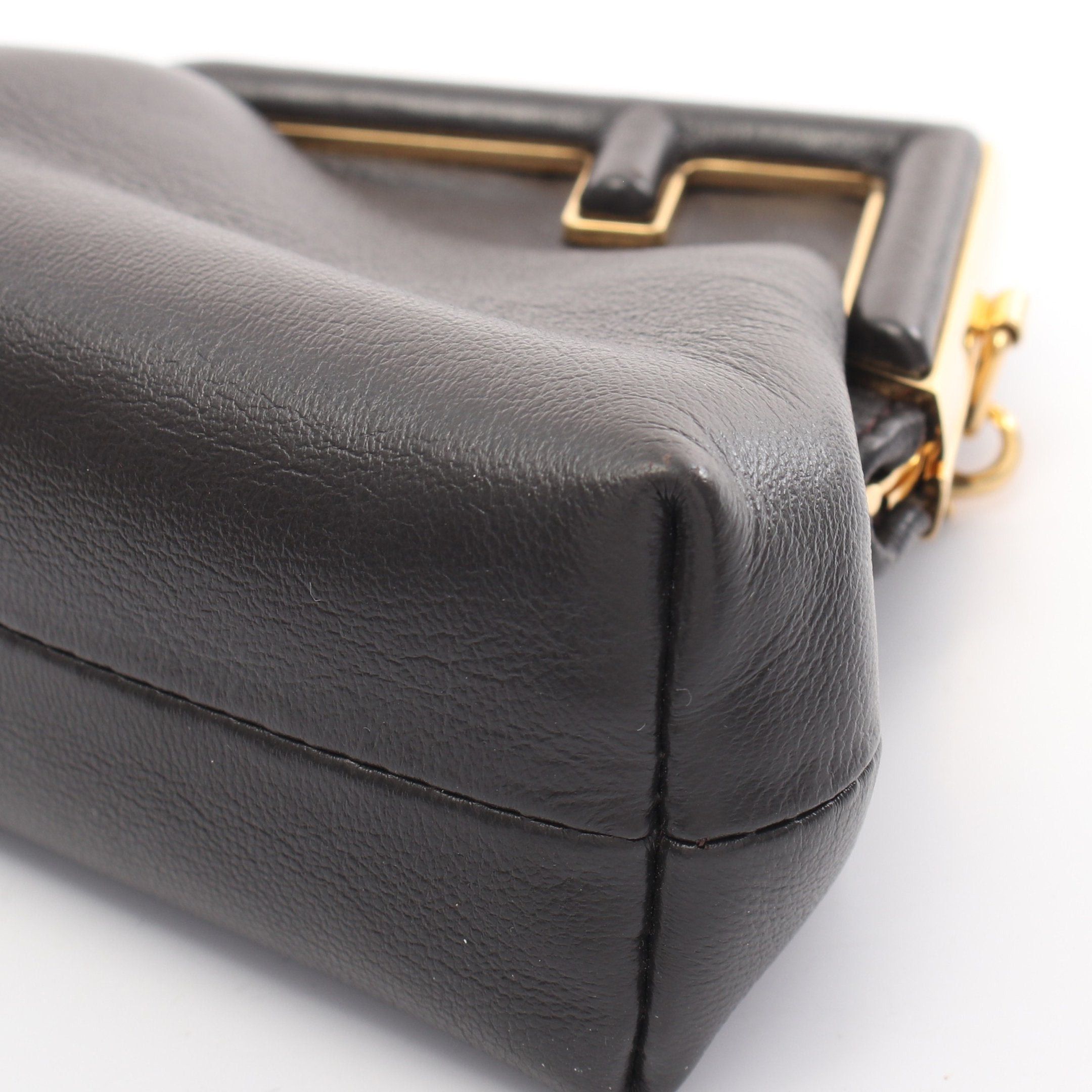 Fendi Fendi First Nano Charm Coin Purse Leather Dark Gray Size ONE SIZE - 8 Thumbnail