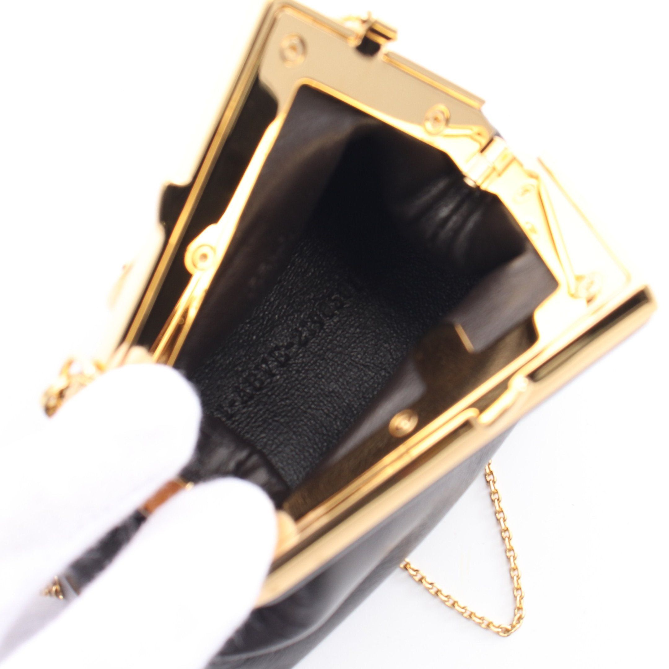 Fendi Fendi First Nano Charm Coin Purse Leather Dark Gray Size ONE SIZE - 3 Thumbnail