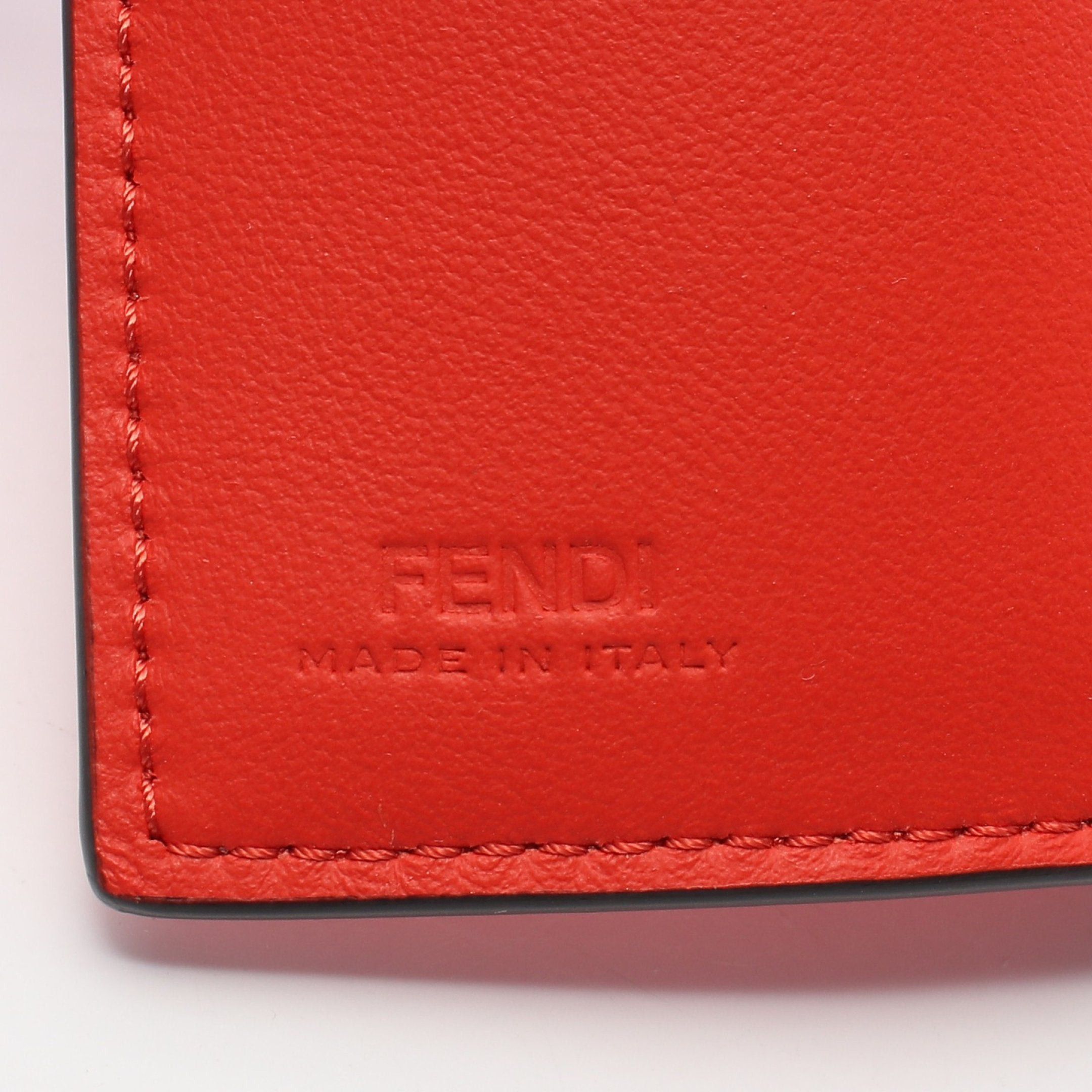 Fendi Fendi Peekaboo Trifold Wallet Compact Leather Red Size ONE SIZE - 4 Thumbnail