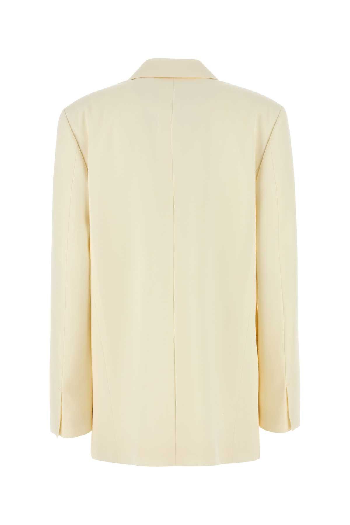 Jil Sander Cream Wool Blazer Size XS / US 0-2 / IT 36-38 - 2 Thumbnail