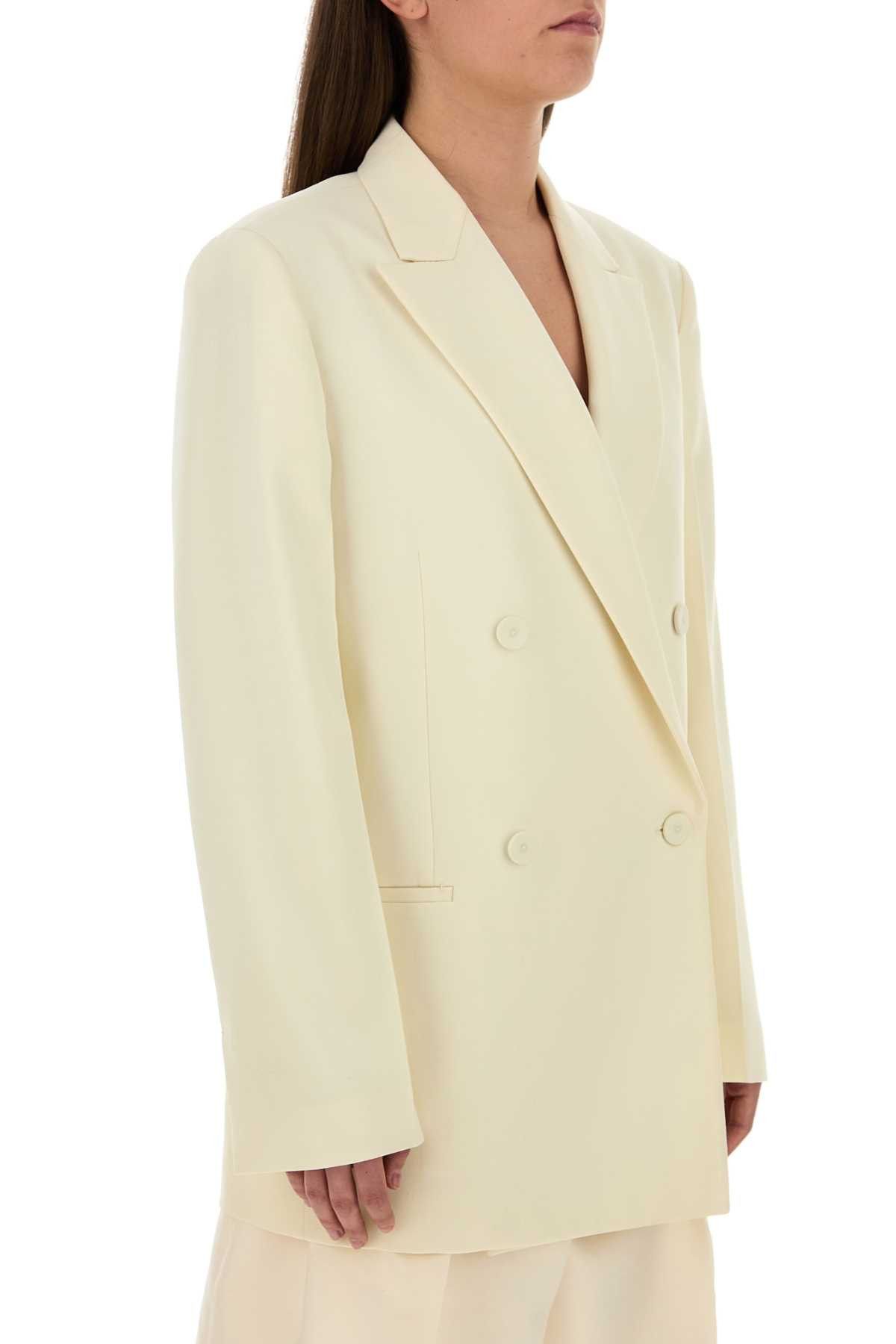 Jil Sander Cream Wool Blazer Size XS / US 0-2 / IT 36-38 - 3 Thumbnail