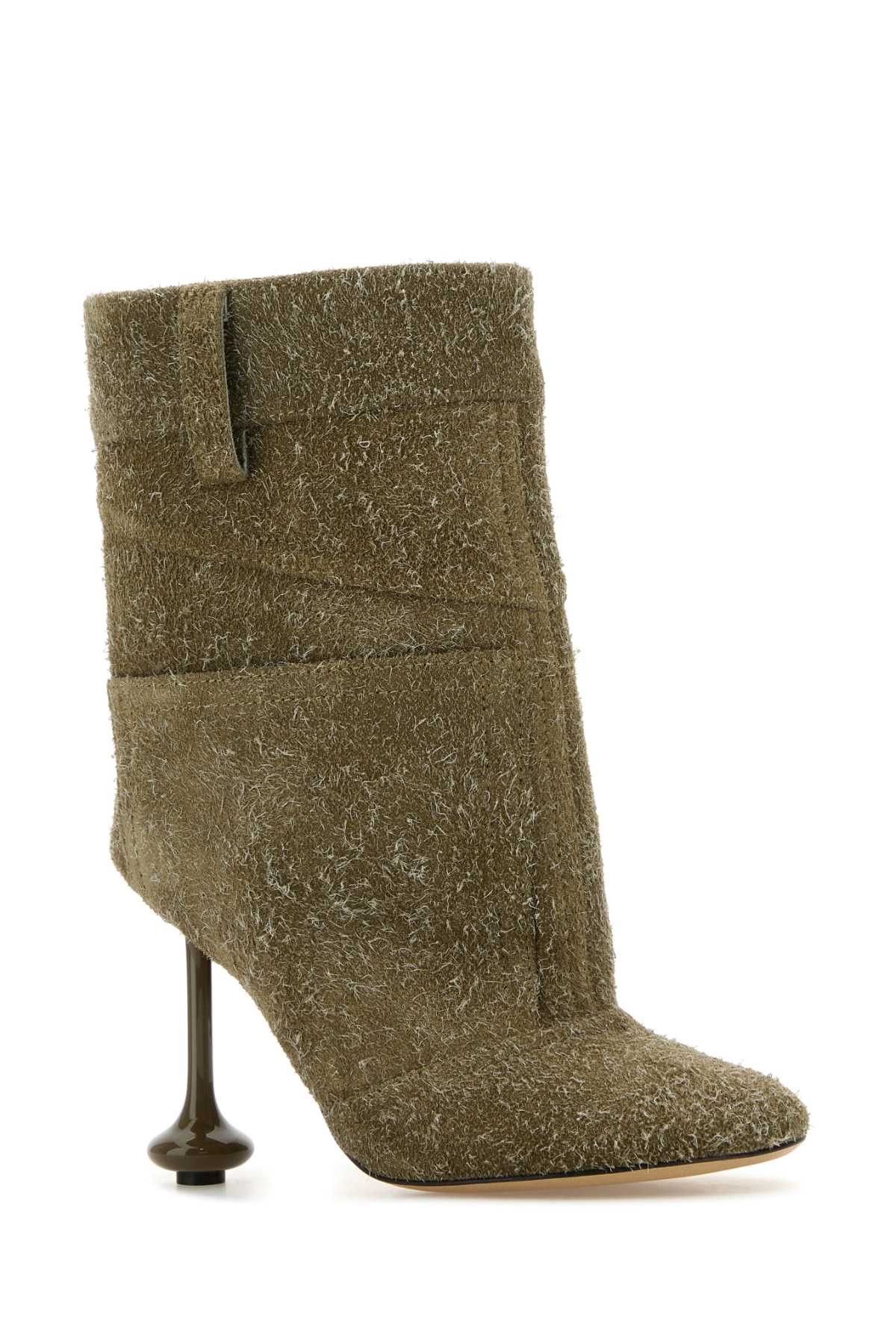 Loewe Khaki Suede Toy Panta Ankle Boots Size US 6 / IT 36 - 2 Thumbnail