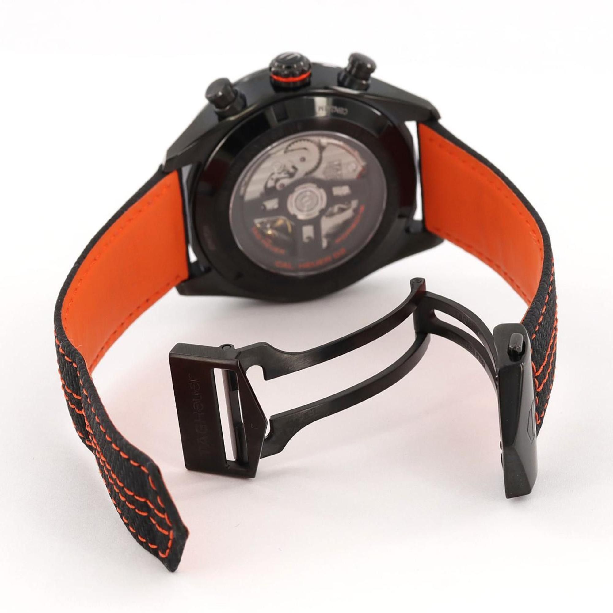 TAG Heuer Carrera Chronograph Porsche Orange Racing DLC CBN2A1M