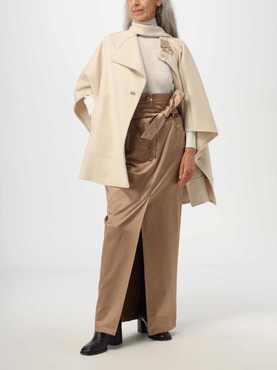 Max Mara Max Mara Cape Woman Brown Size ONE SIZE - 2 Thumbnail