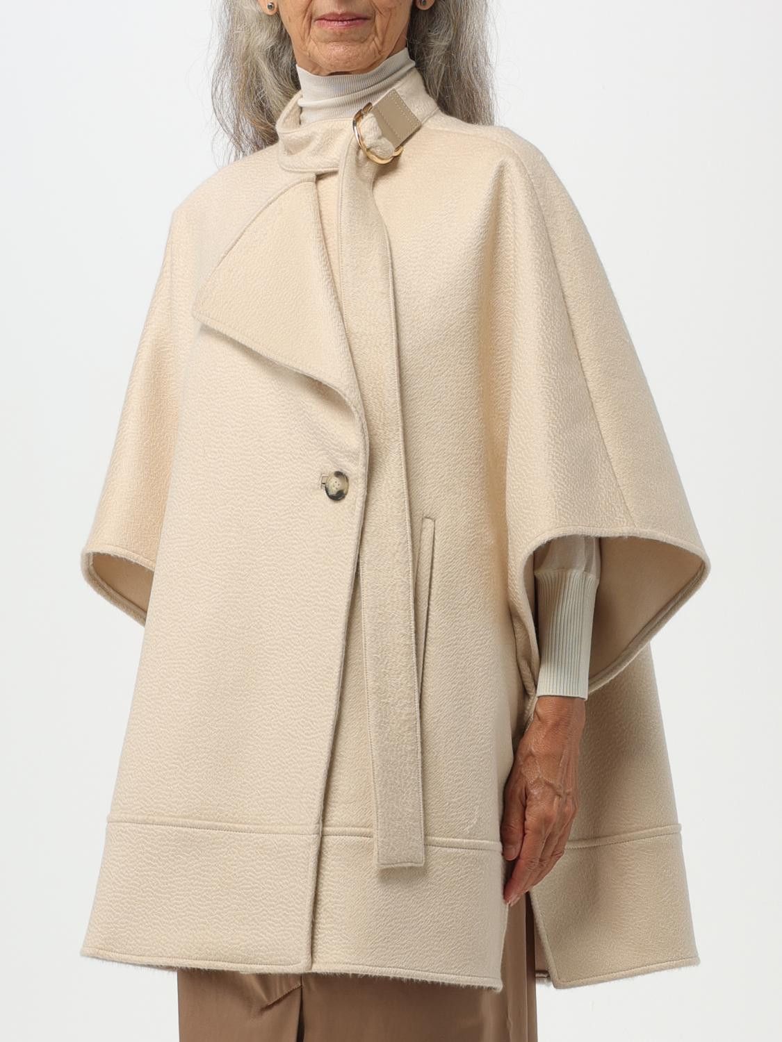 Max Mara Max Mara Cape Woman Brown Size ONE SIZE - 4 Thumbnail