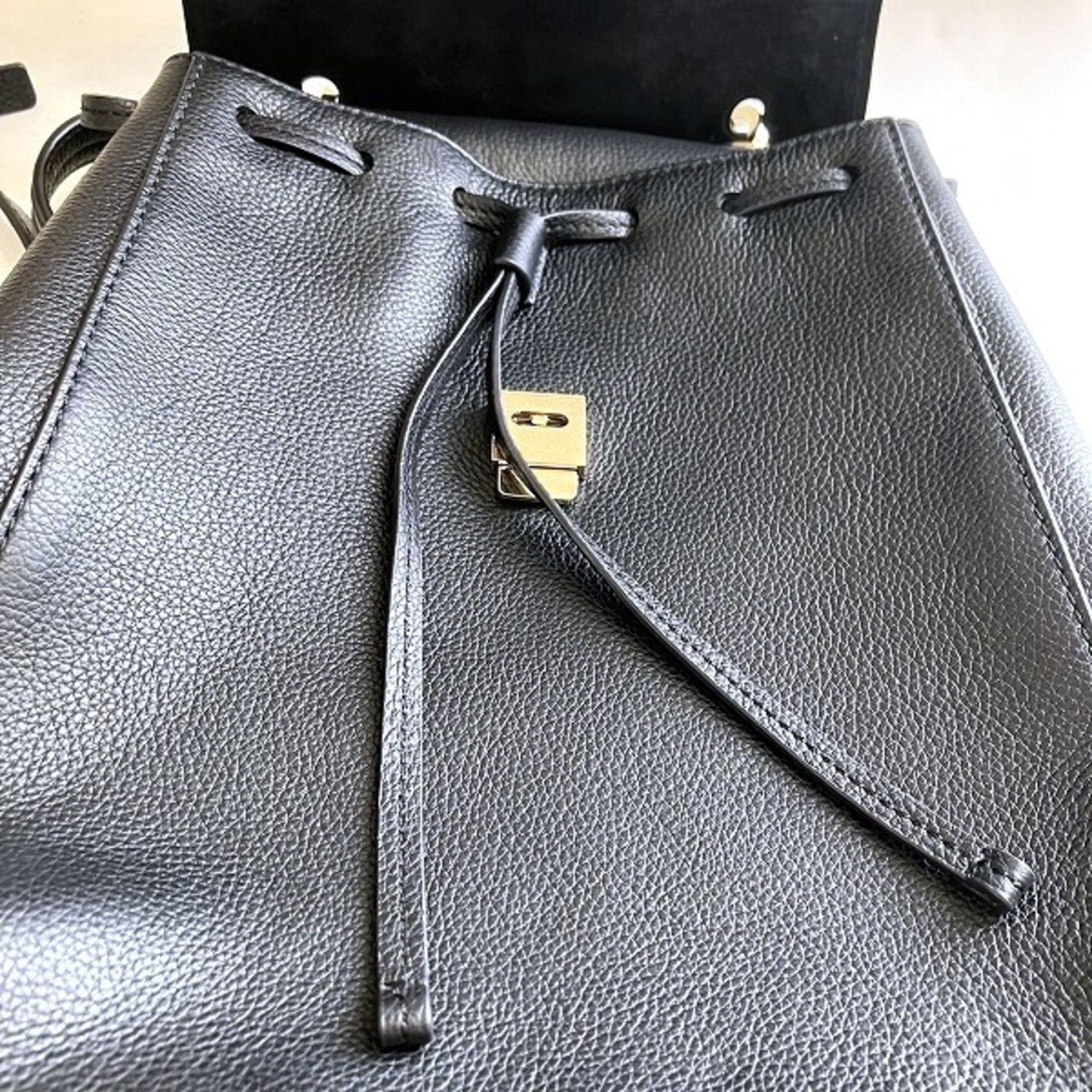 Furla FURLA Anita Black Calf Leather Bag Backpack for Women Size ONE SIZE - 8 Thumbnail
