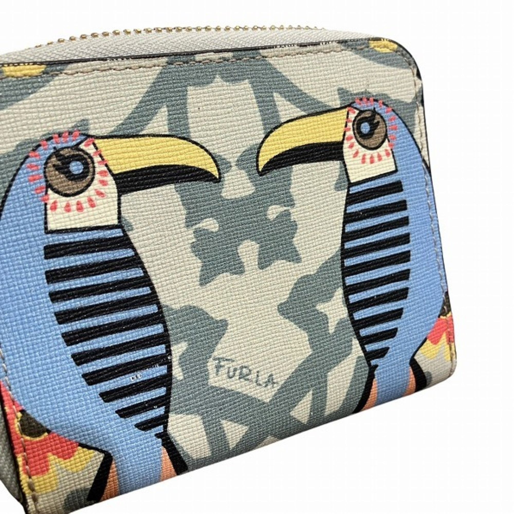 Furla FURLA Pavilon Multicolor Leather Round Bi-fold Wallet for Women Size ONE SIZE - 9 Thumbnail