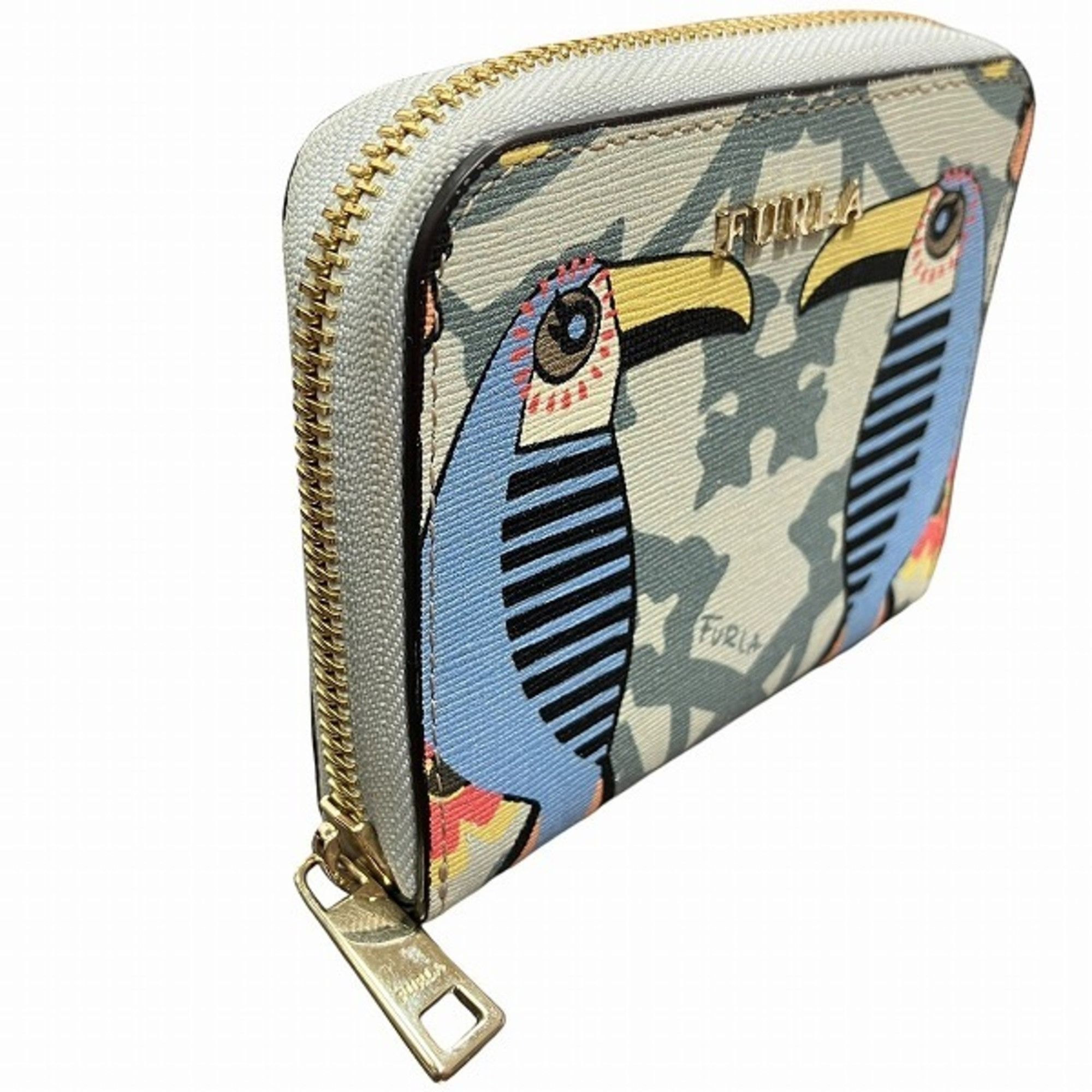 Furla FURLA Pavilon Multicolor Leather Round Bi-fold Wallet for Women Size ONE SIZE - 3 Thumbnail