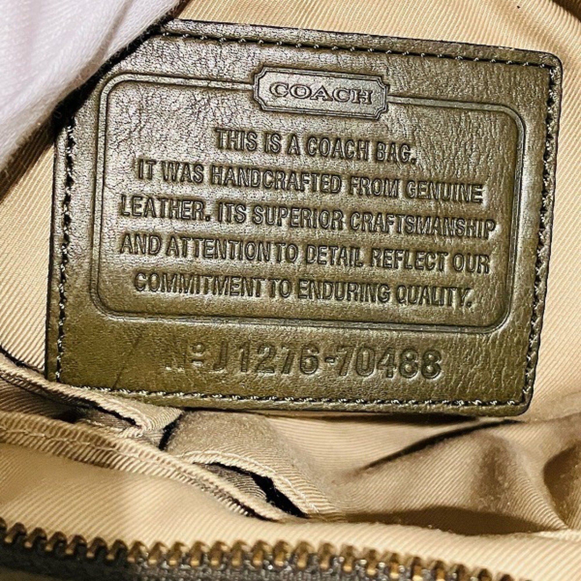 Coach COACH Khaki Leather 70488 Bag Shoulder Men's Size ONE SIZE - 4 Thumbnail