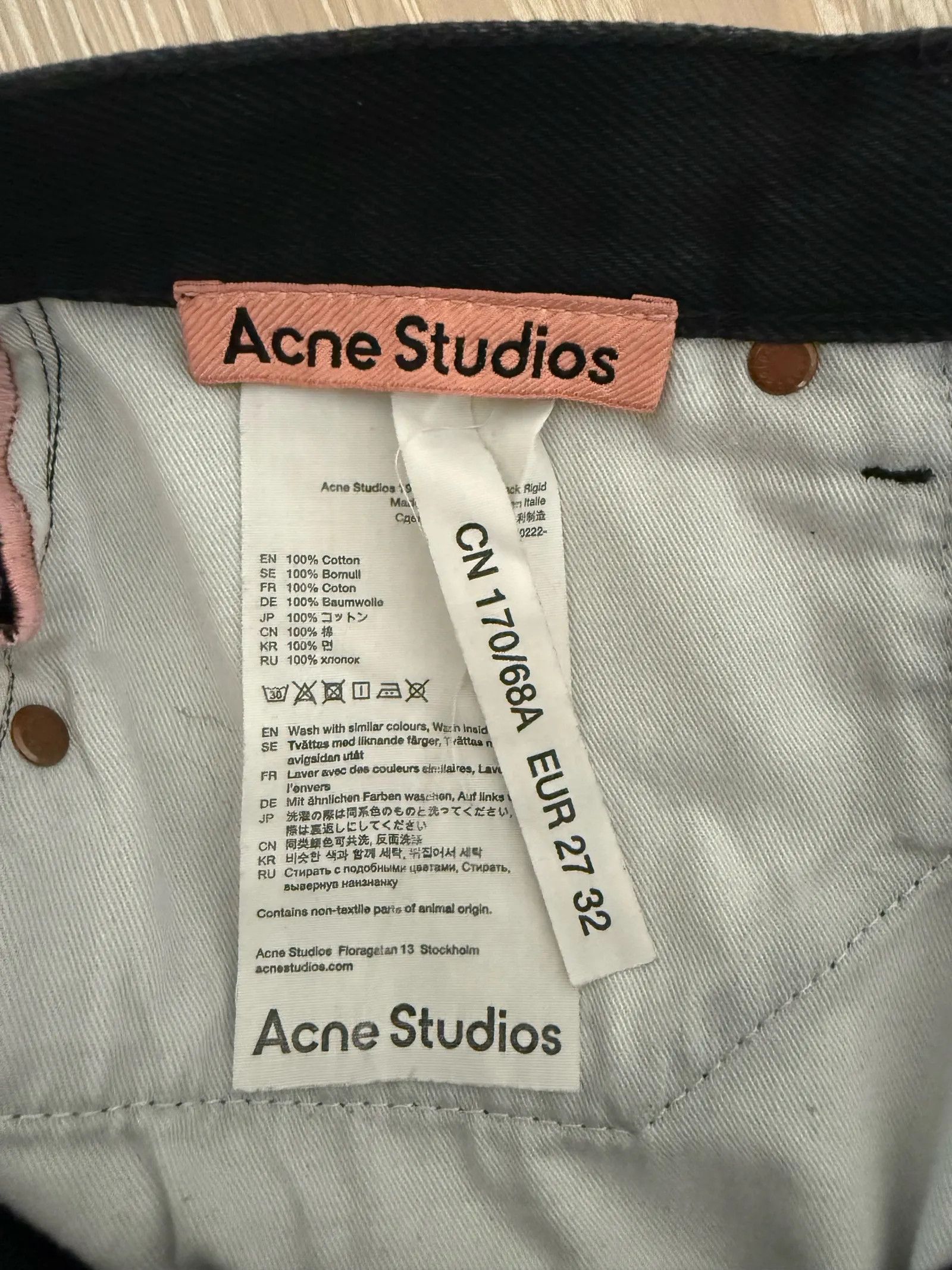 Acne Studios Acne Studios Acne Studios 1995 Washed out black Rigid Jeans Size 27" / US 4 / IT 40 - 3 Thumbnail