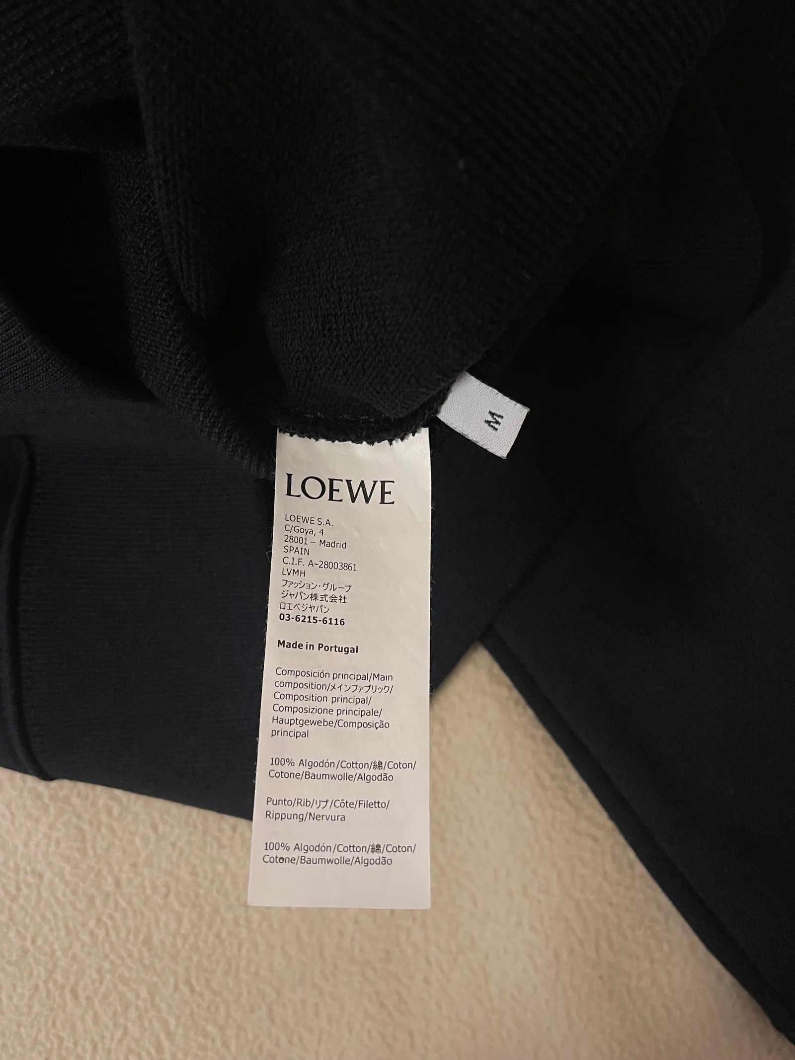 Loewe Loewe Logo leather patch hoodie Hoodie Size US M / EU 48-50 / 2 - 3 Thumbnail