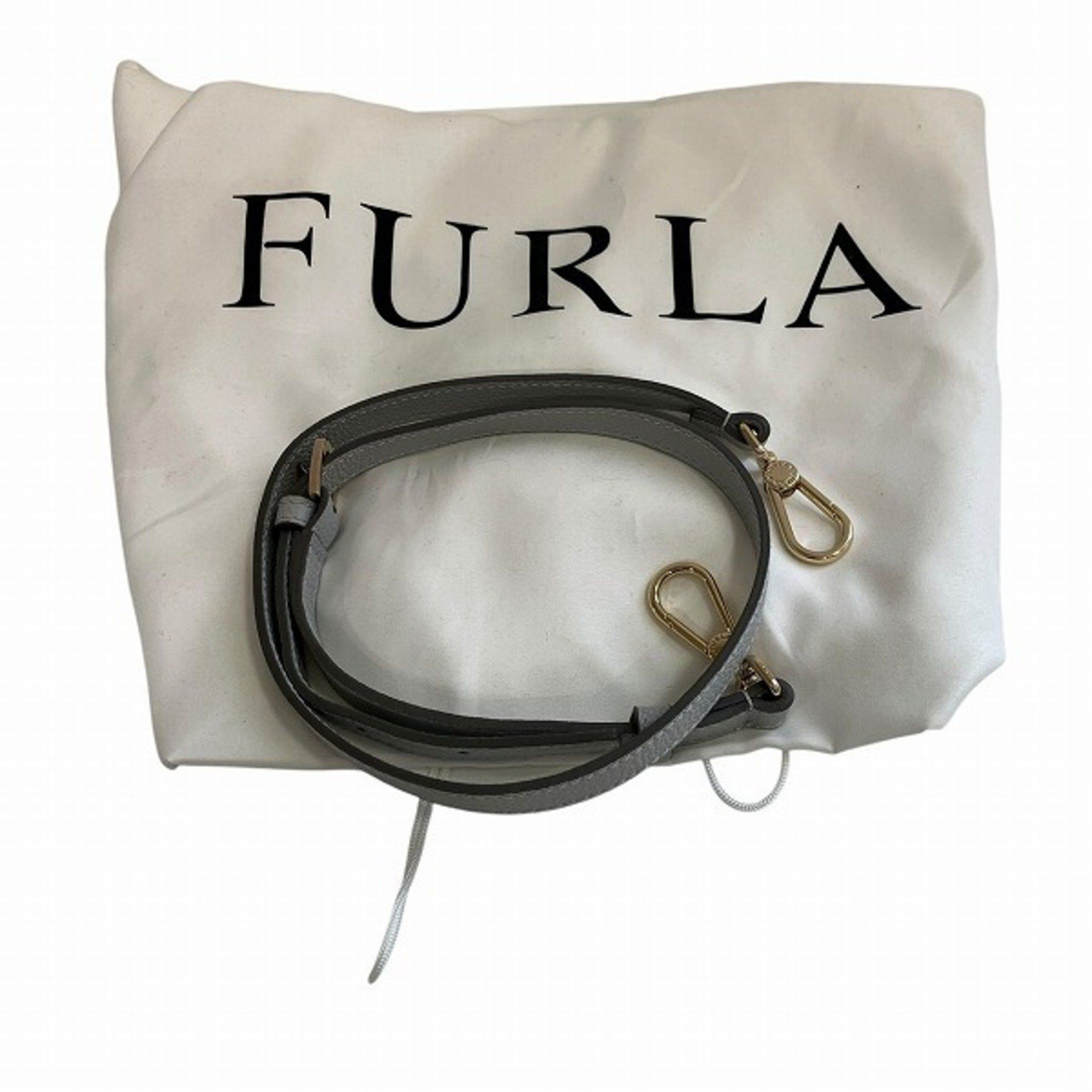 Furla FURLA Light Grey Leather Bag Handbag Shoulder Women's Size ONE SIZE - 5 Thumbnail