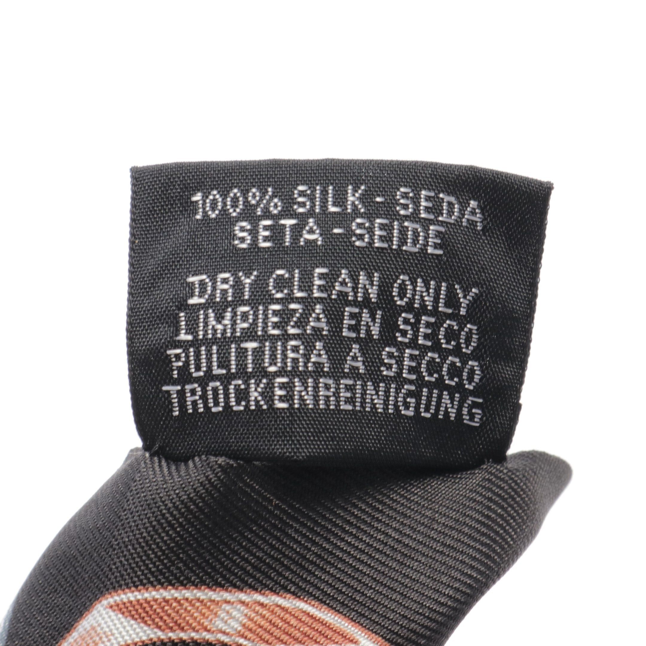 Hermes Hermes Twilly Do Re Boucles Ribbon Scarf Silk Black Size ONE SIZE - 3 Thumbnail