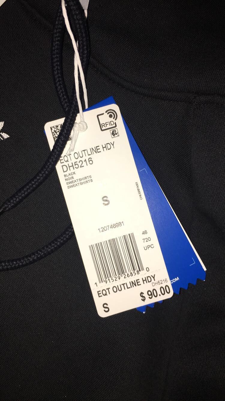 Adidas originals eqt outline hoodie in black dh5216 clearance