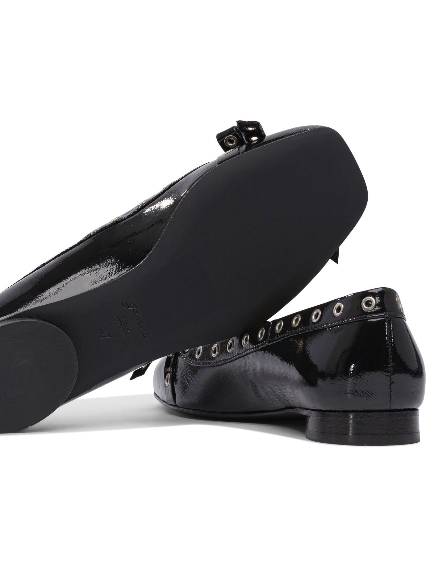 Ganni Eyelet Bow Ballet Flats Size US 8 / IT 38 - 5 Thumbnail