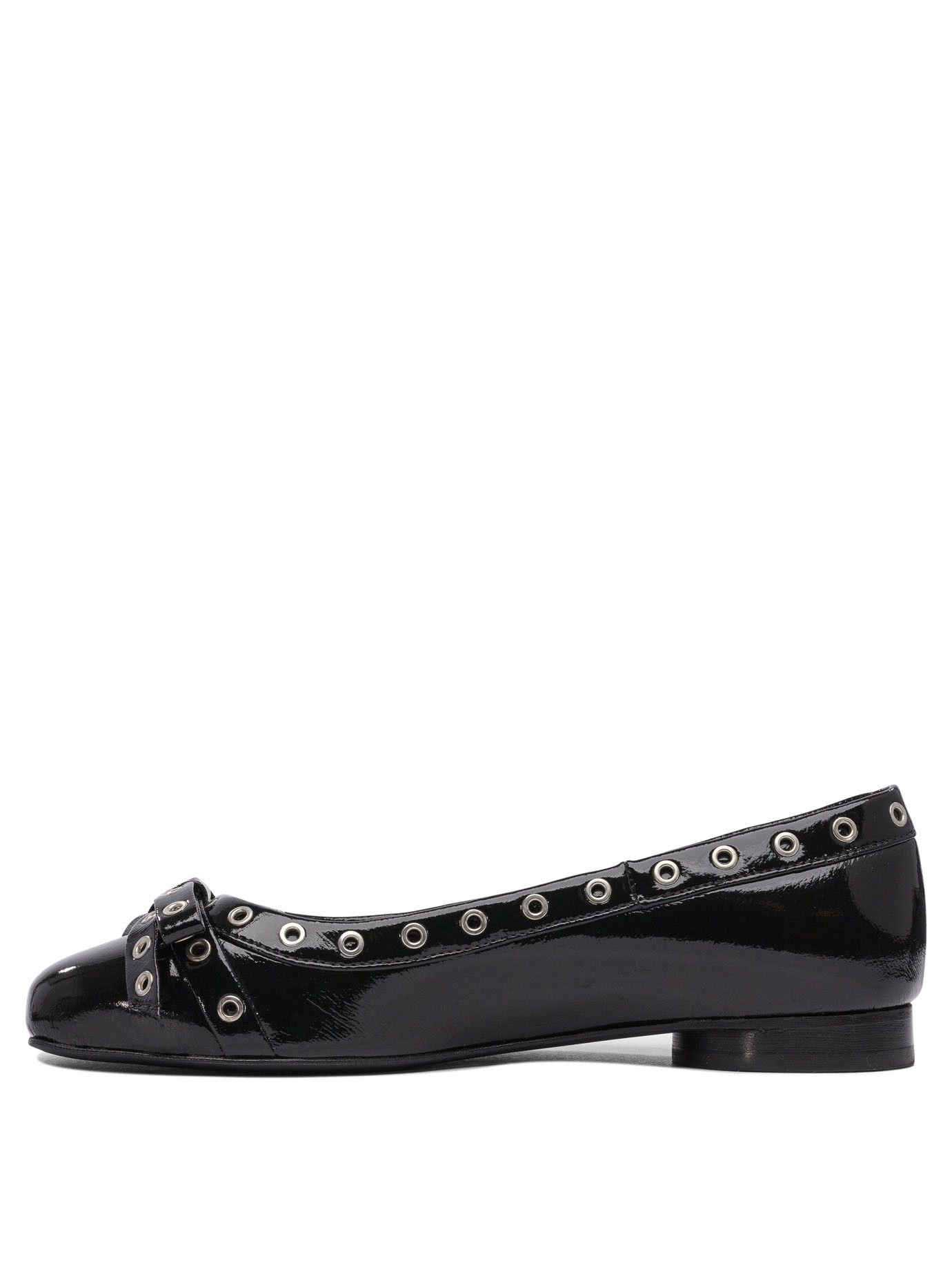 Ganni Eyelet Bow Ballet Flats Size US 8 / IT 38 - 3 Thumbnail