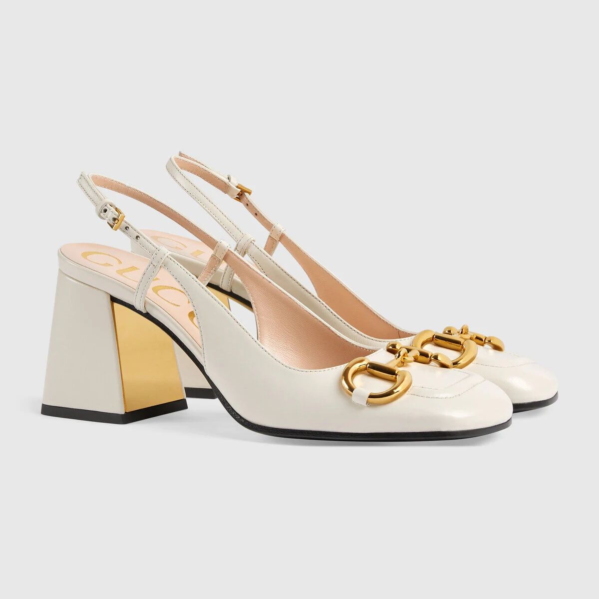 Gucci Gucci Horsebit Leather Slingback Pumps SIZE 38 Size ONE SIZE - 2 Thumbnail