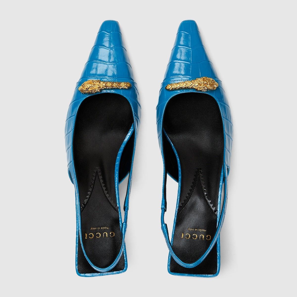 Gucci Gucci Crocodile Print Pumps SIZE 37.5 Size ONE SIZE - 2 Thumbnail