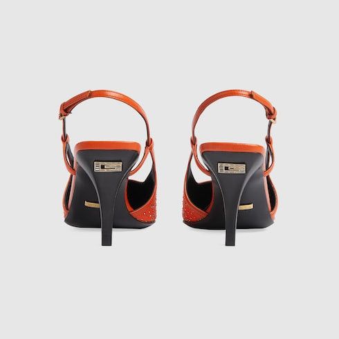 Gucci Gucci GG Mid Heel Slingback Pumps SIZE 39.5 Size ONE SIZE - 3 Thumbnail