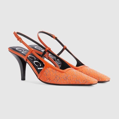 Gucci Gucci GG Mid Heel Slingback Pumps SIZE 40 Size ONE SIZE - 2 Thumbnail