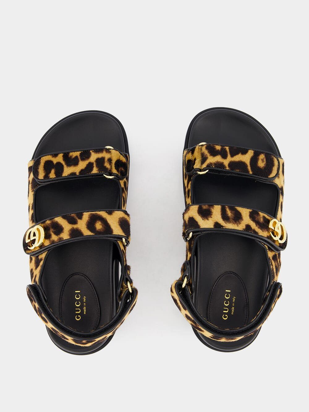 Gucci Gucci Double G Leopard Print Sandals SIZE 36.5 Size ONE SIZE - 2 Thumbnail