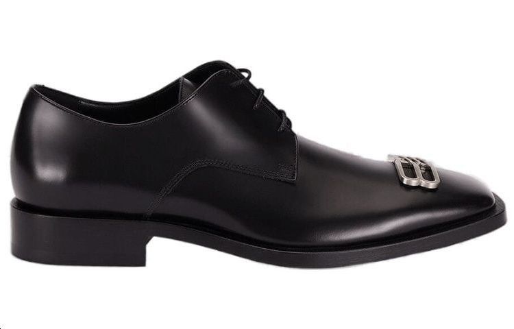 Balenciaga Rim Derby Leather Shoes with metal BB Logo Size US 7 / EU 40 - 3 Thumbnail