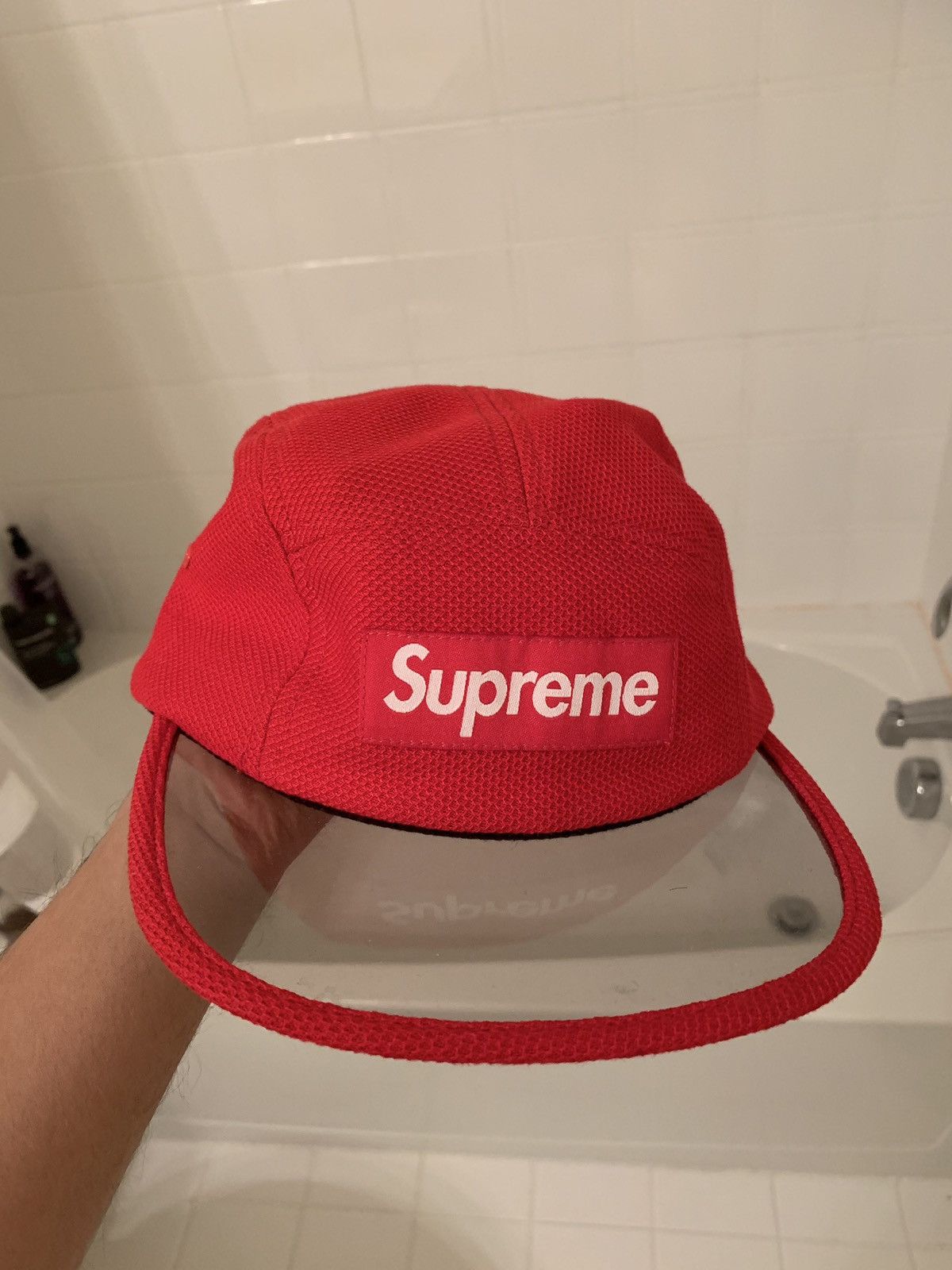 Supreme 5 panel 2025 hat translucent visor