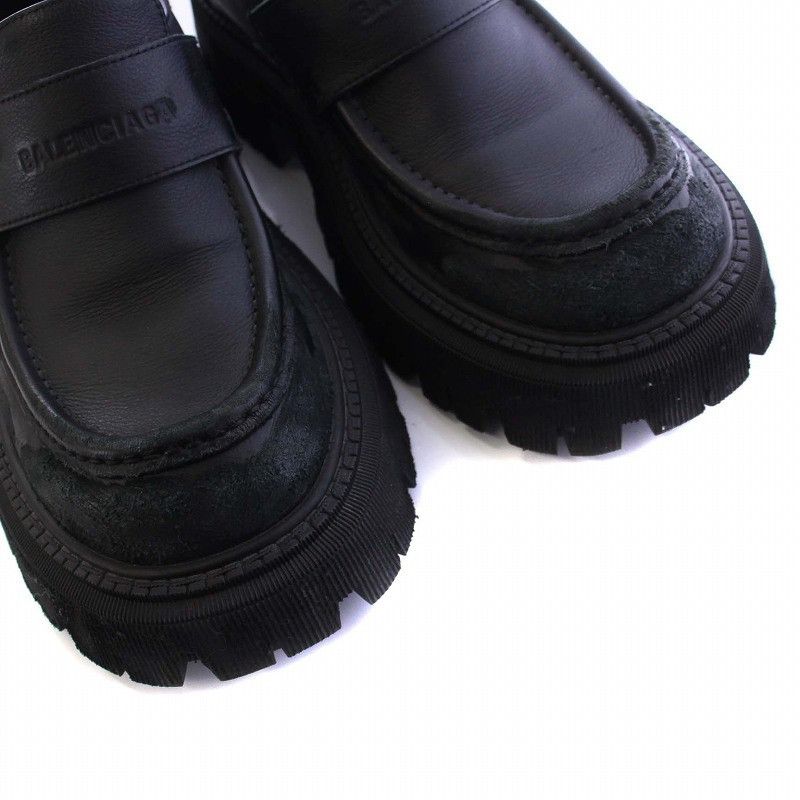 Balenciaga Leather Worn Out Tractor Loafers Size US 7 / IT 37 - 4 Thumbnail
