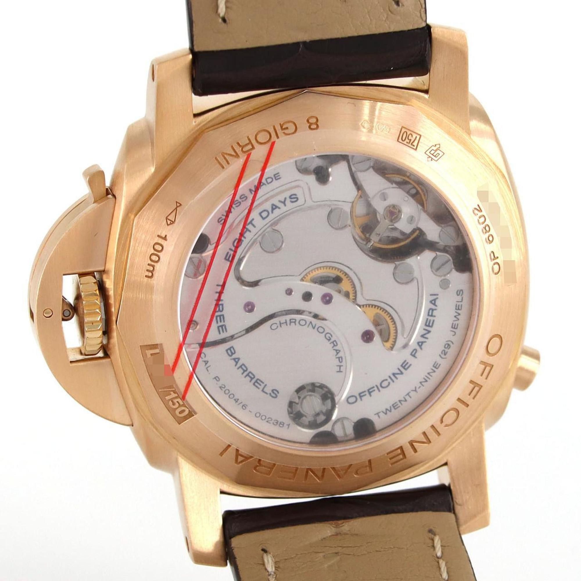 Panerai Panerai Luminor 1950 8DAYS Chronograph Monopulsante PAM00344 PG/RG Wristwatch Hand-wound Size ONE SIZE - 5 Thumbnail