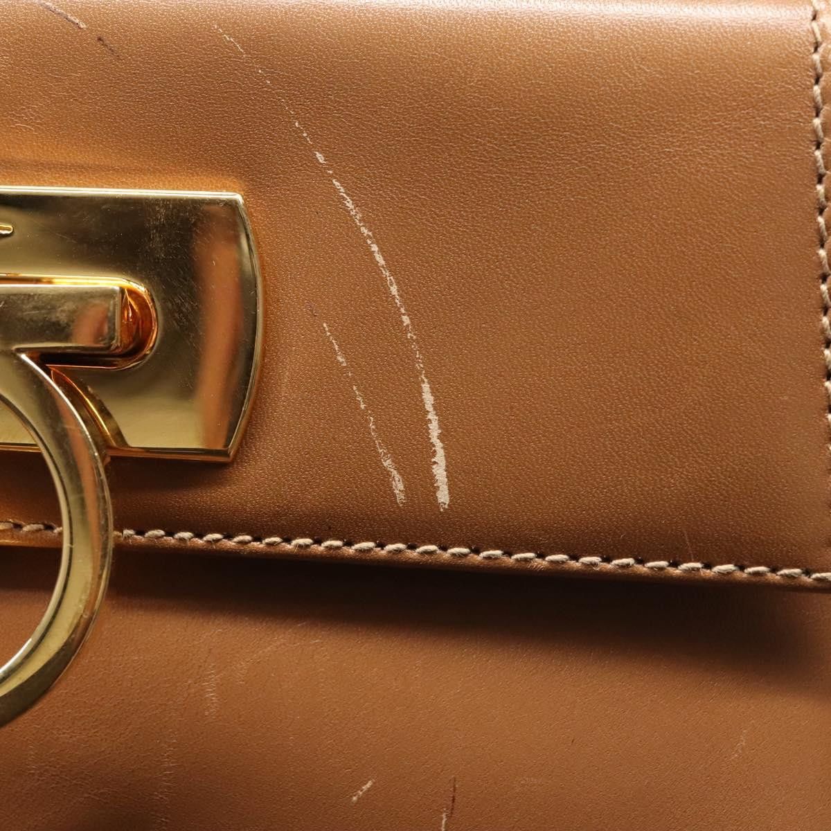 Salvatore Ferragamo Gancini Brown Leather Handbag (Pre-Owned) Size ONE SIZE - 20 Thumbnail