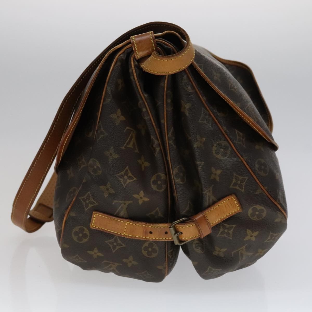 Louis Vuitton Saumur 35 Brown Canvas Shoulder Bag (Pre-Owned) Size ONE SIZE - 3 Thumbnail