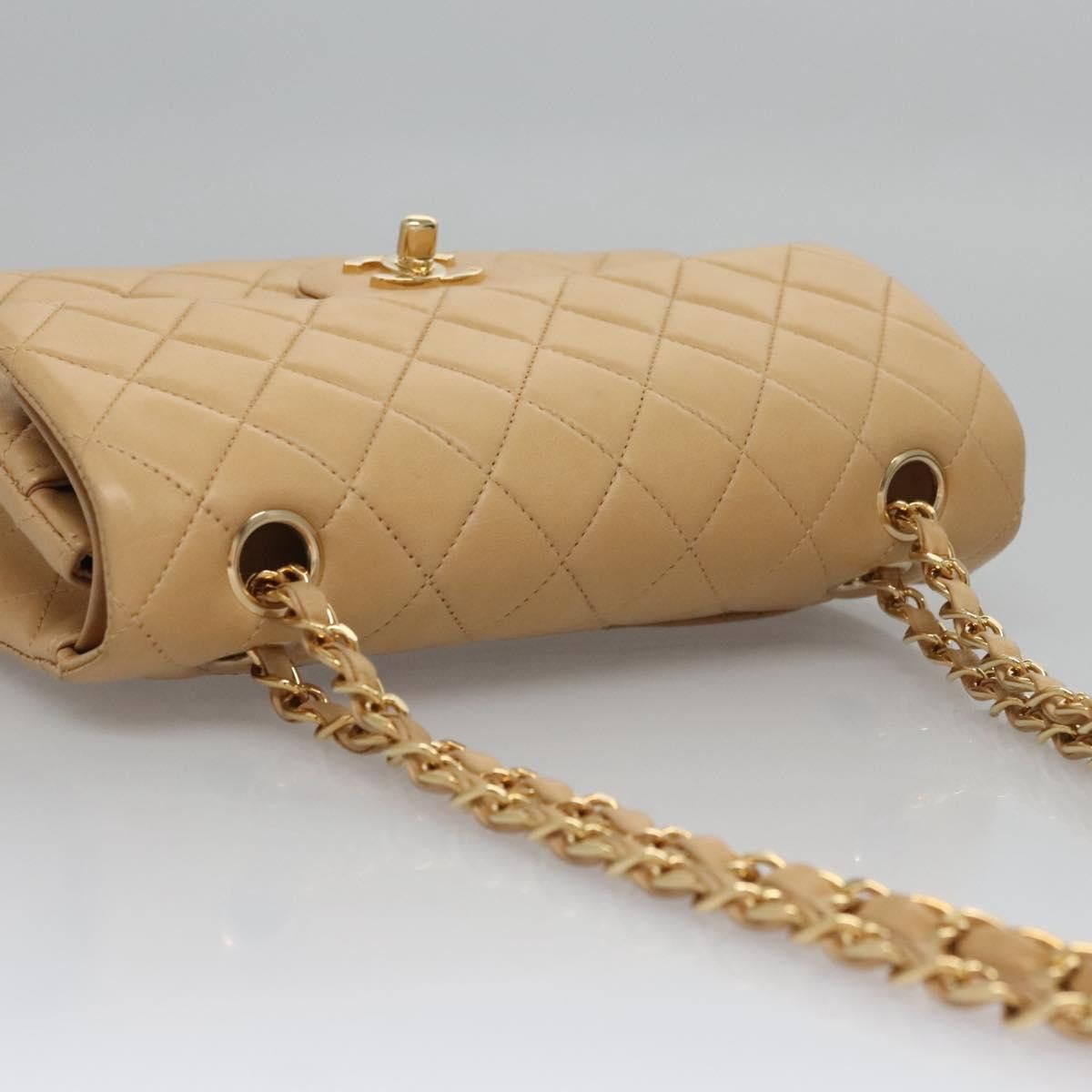 Chanel Double Flap Beige Leather Shoulder Bag (Pre-Owned) Size ONE SIZE - 5 Thumbnail